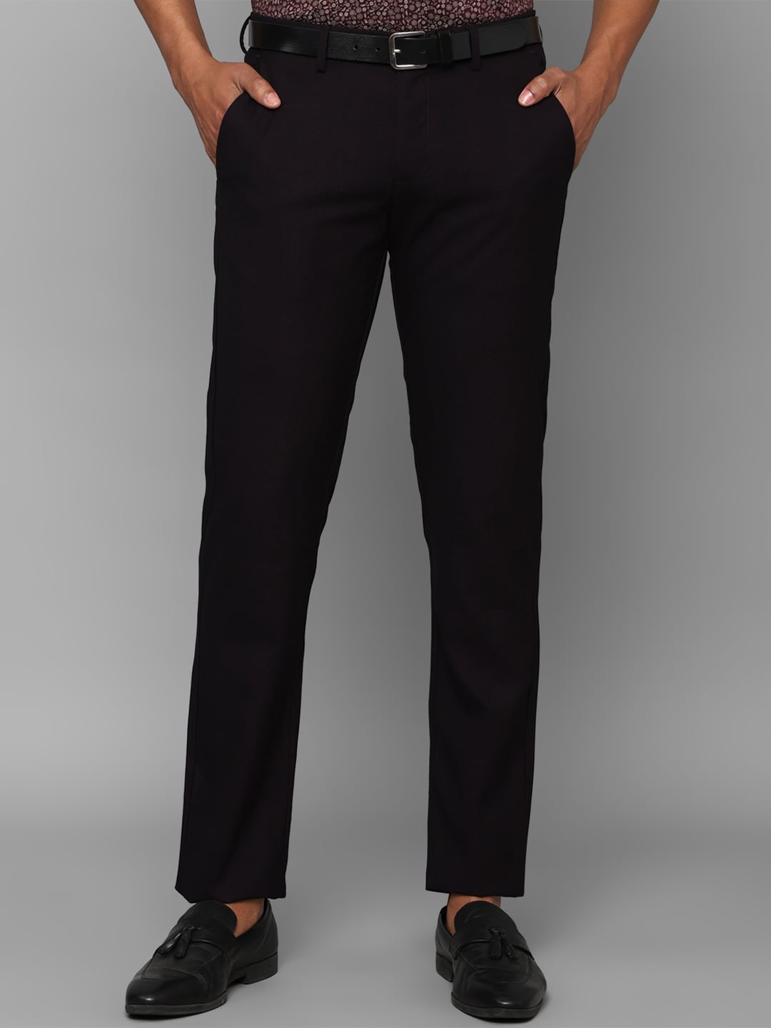 

Allen Solly Men Mid-Rise Slim Fit Trousers, Black