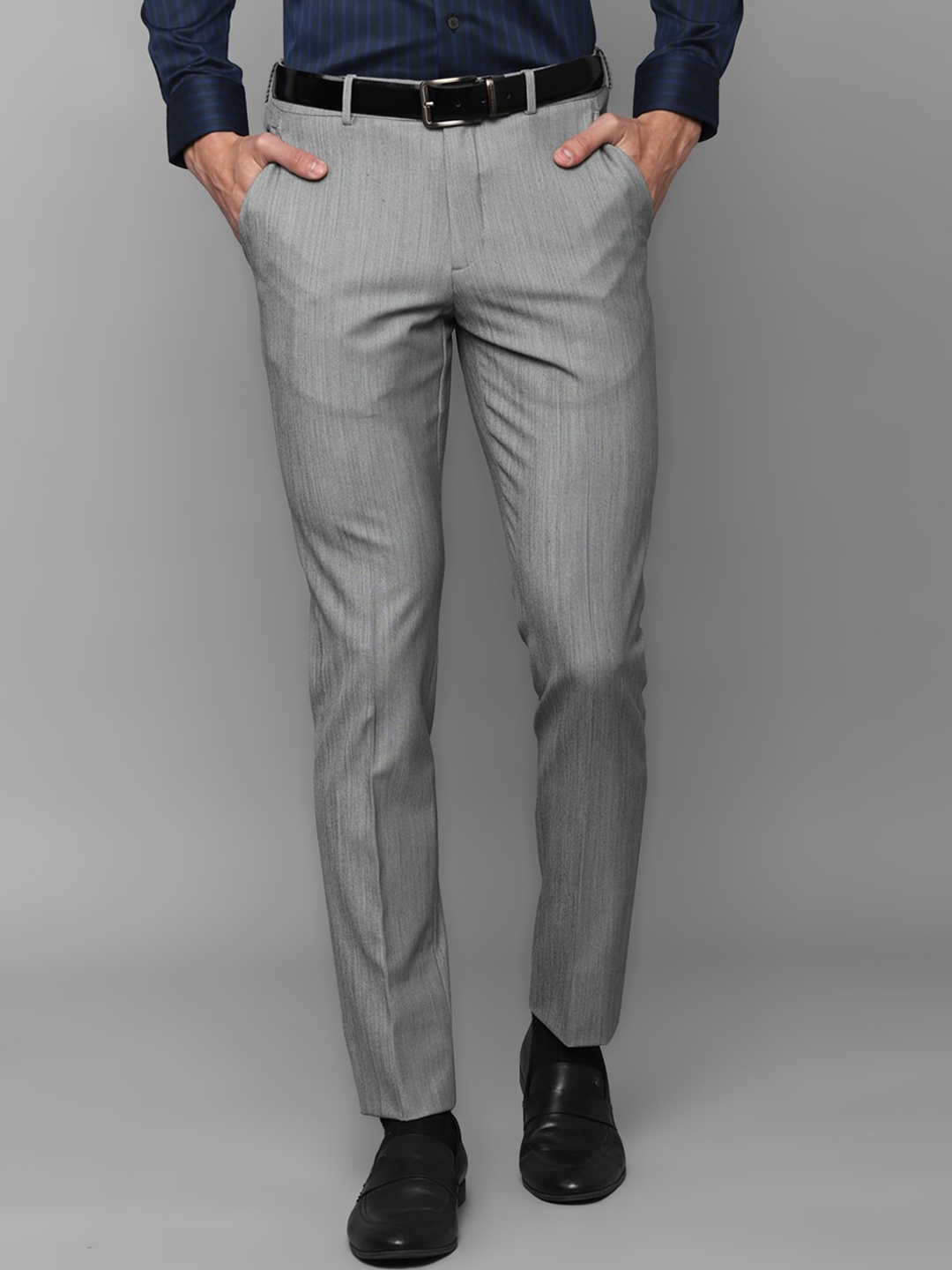 

Louis Philippe Men Slim Fit Formal Trousers, Grey