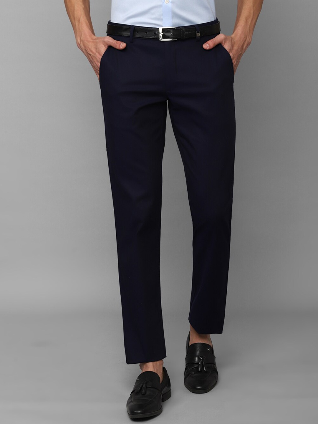 

Louis Philippe Sport Men Slim Fit Formal Trousers, Navy blue