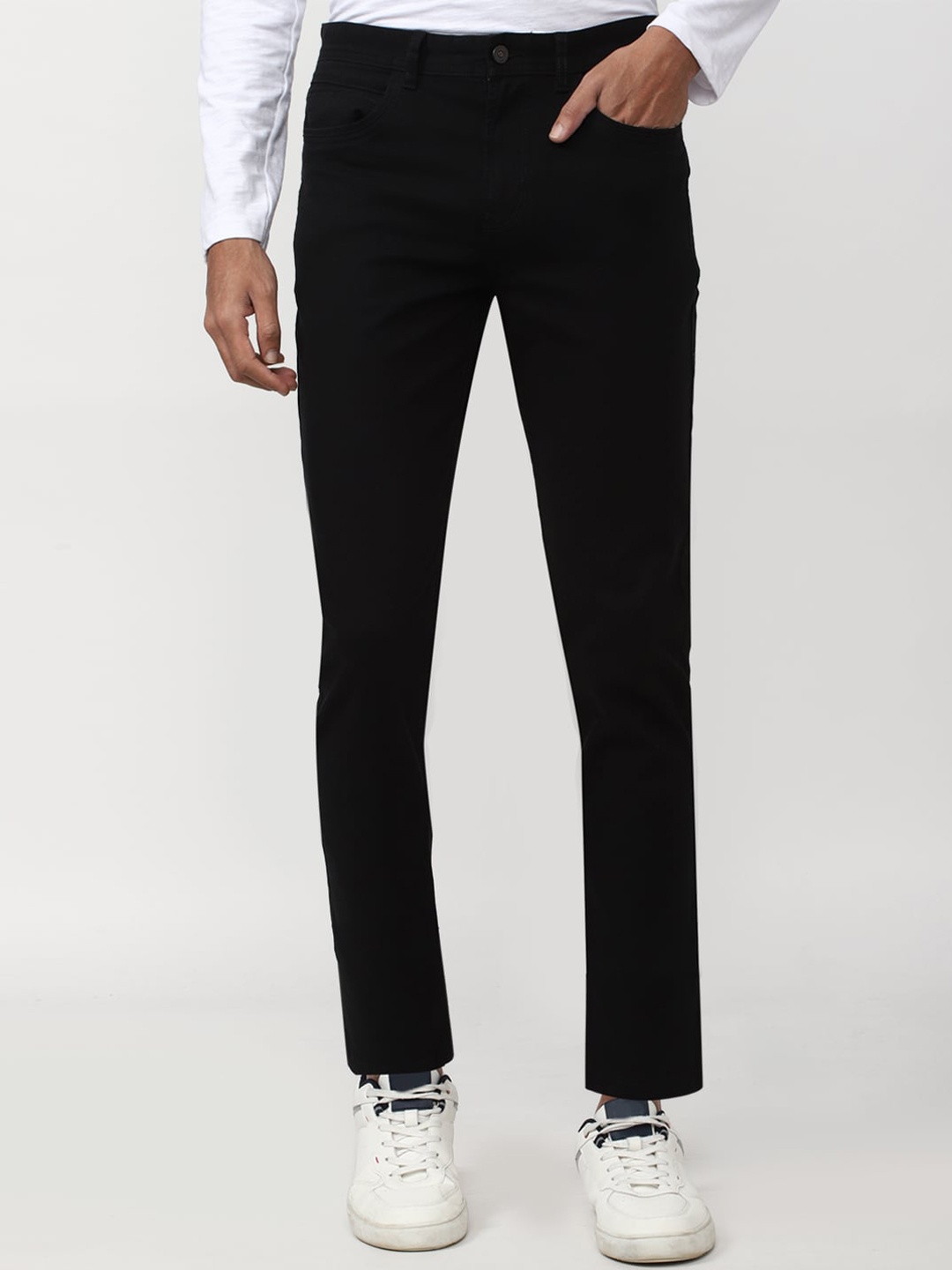 

Peter England Casuals Men Slim Fit Mid-Rise Jeans, Black