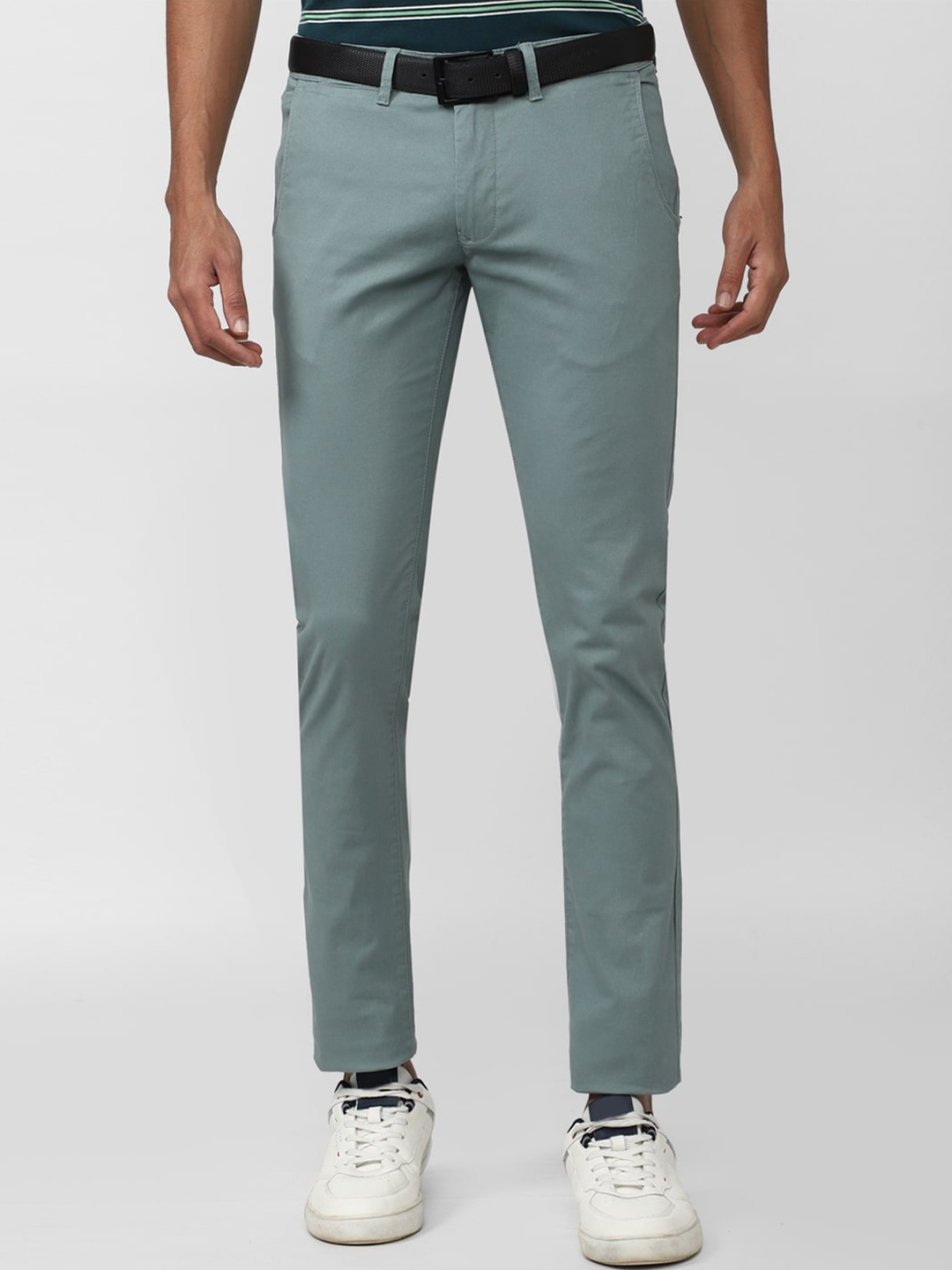 

Peter England Casuals Men Skinny Fit Trousers, Blue