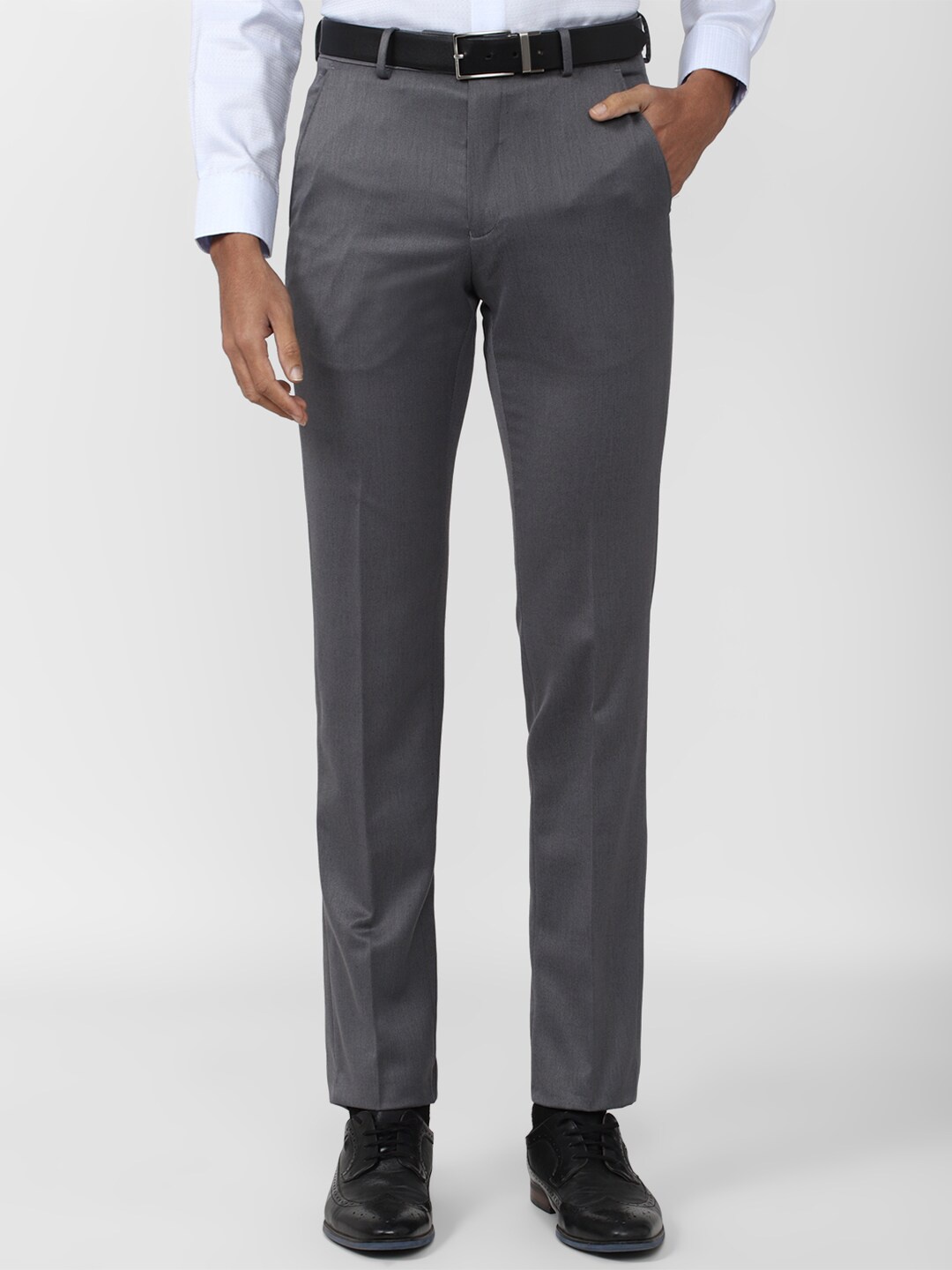 

Van Heusen Men Slim Fit Formal Trousers, Grey