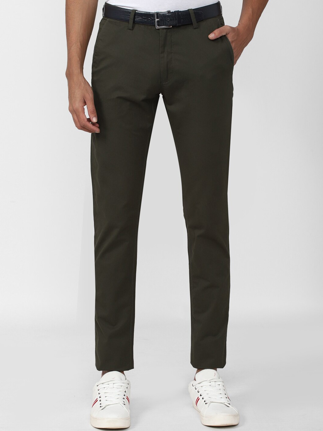

Van Heusen Sport Men Slim Fit Mid-Rise Trousers, Green