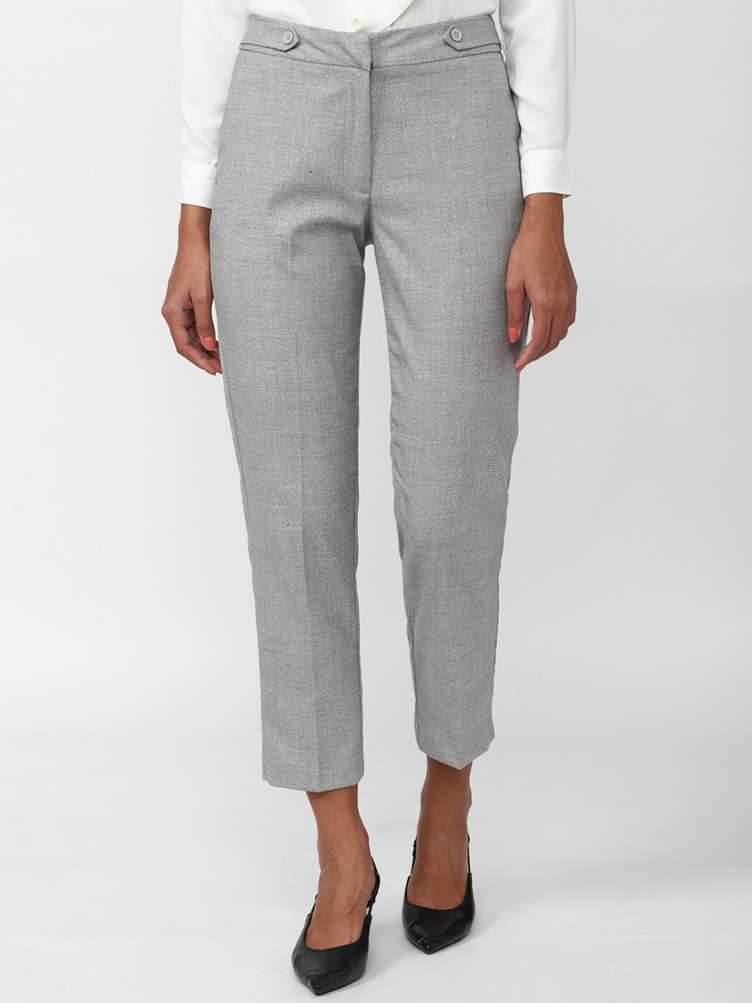 

Van Heusen Woman Mid-Rise Formal Trousers, Grey