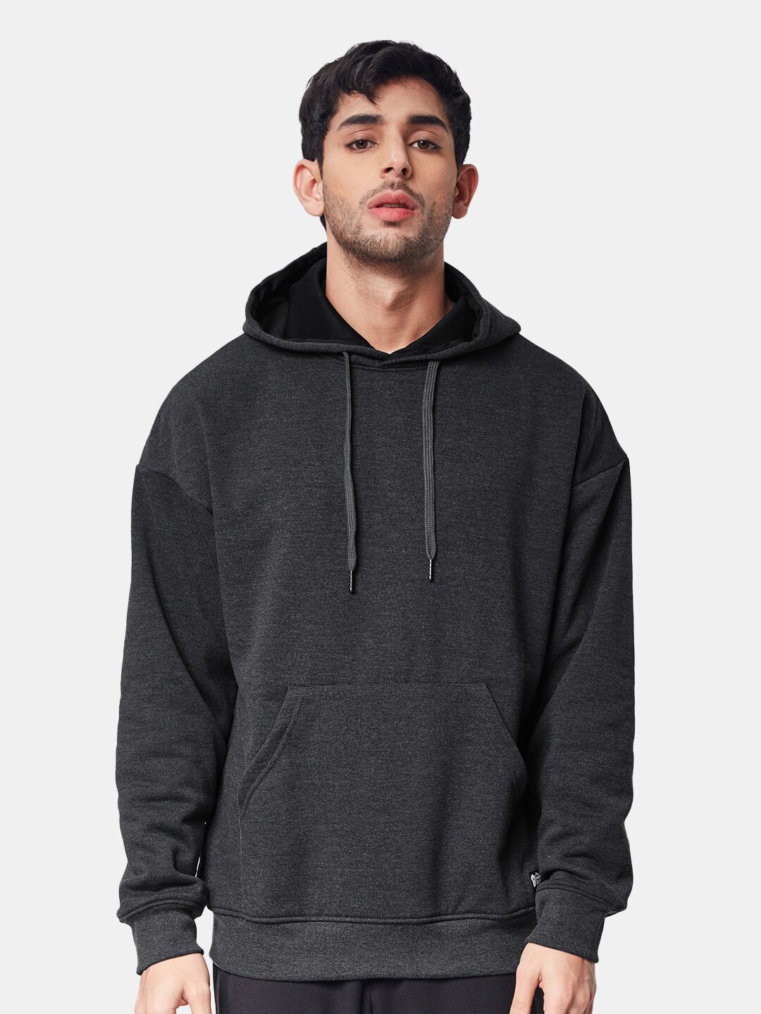 

The Souled Store Pullover Hooded Cotton Oversized Sweatshirt, Grey