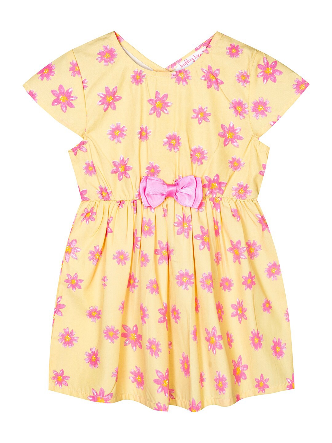 

Budding Bees Yellow Floral Dress