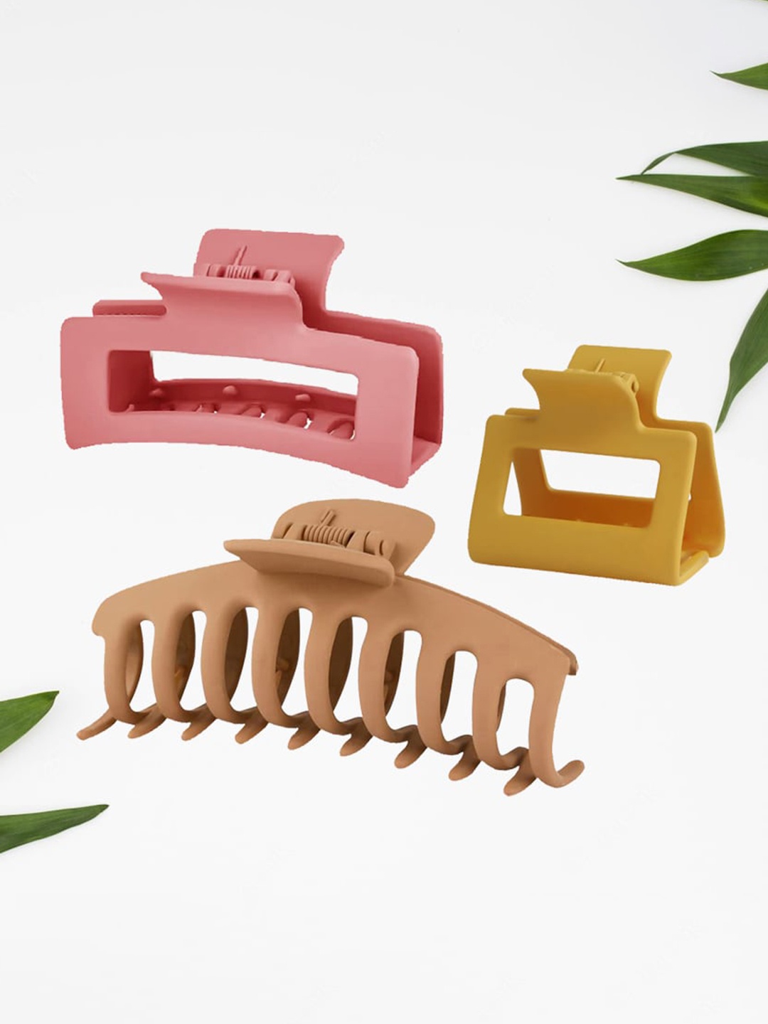 

FIMBUL Women Set of 3 Claw Clip, Pink