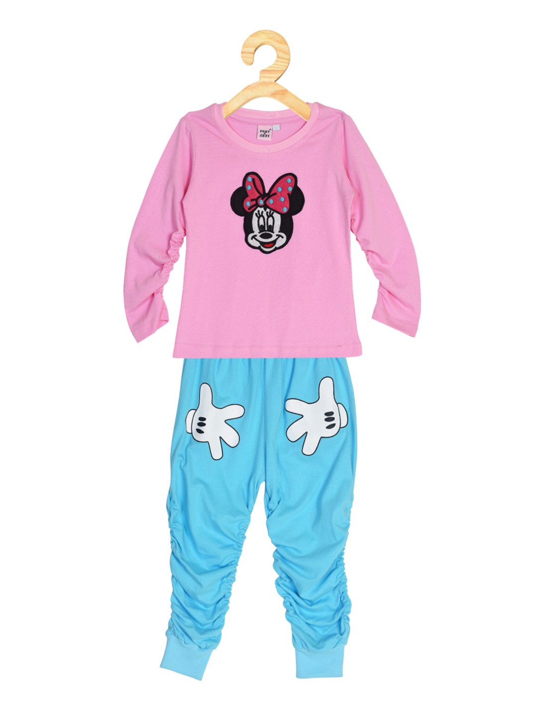

POMY & JINNY Infants Kids Printed Pure Cotton Night Suit, Pink