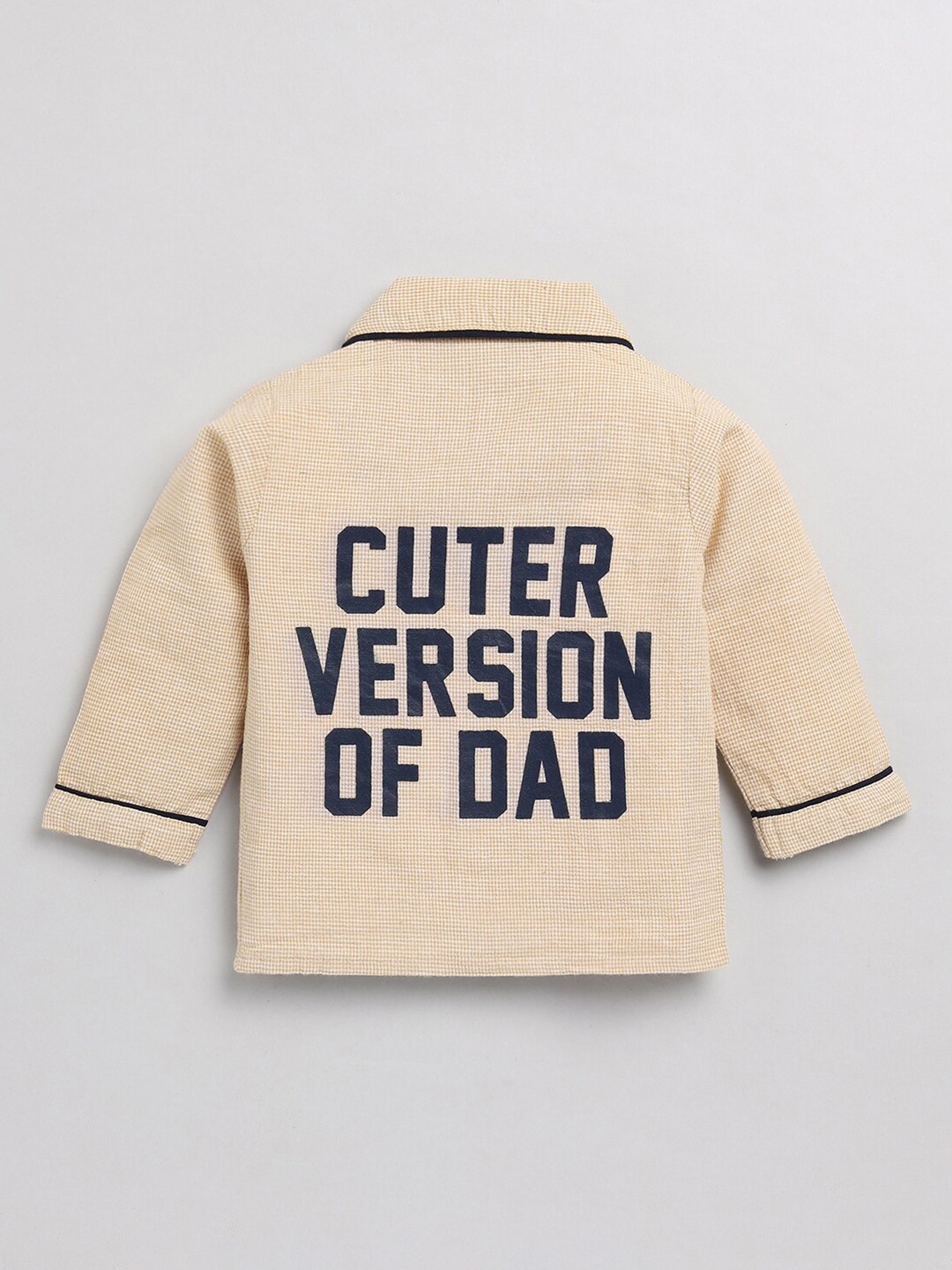 

Clt.s Infants Kids Typography Printed Pure Cotton Night Suit, Beige