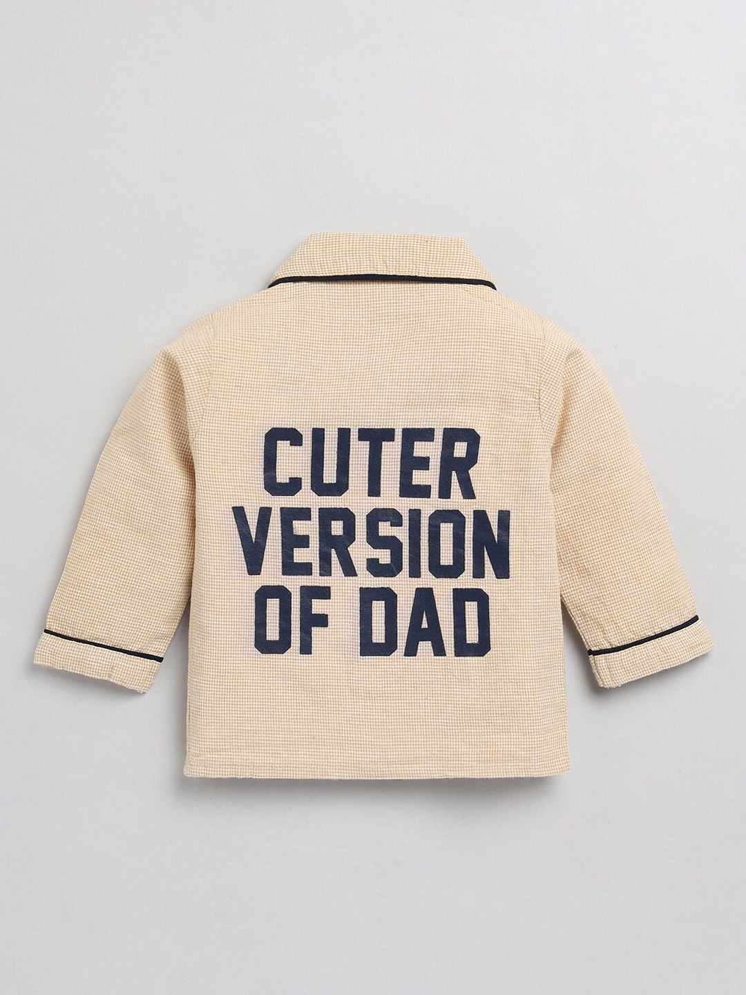 

Clt.s Infants Kids Typography Printed Pure Cotton Night Suit, Beige