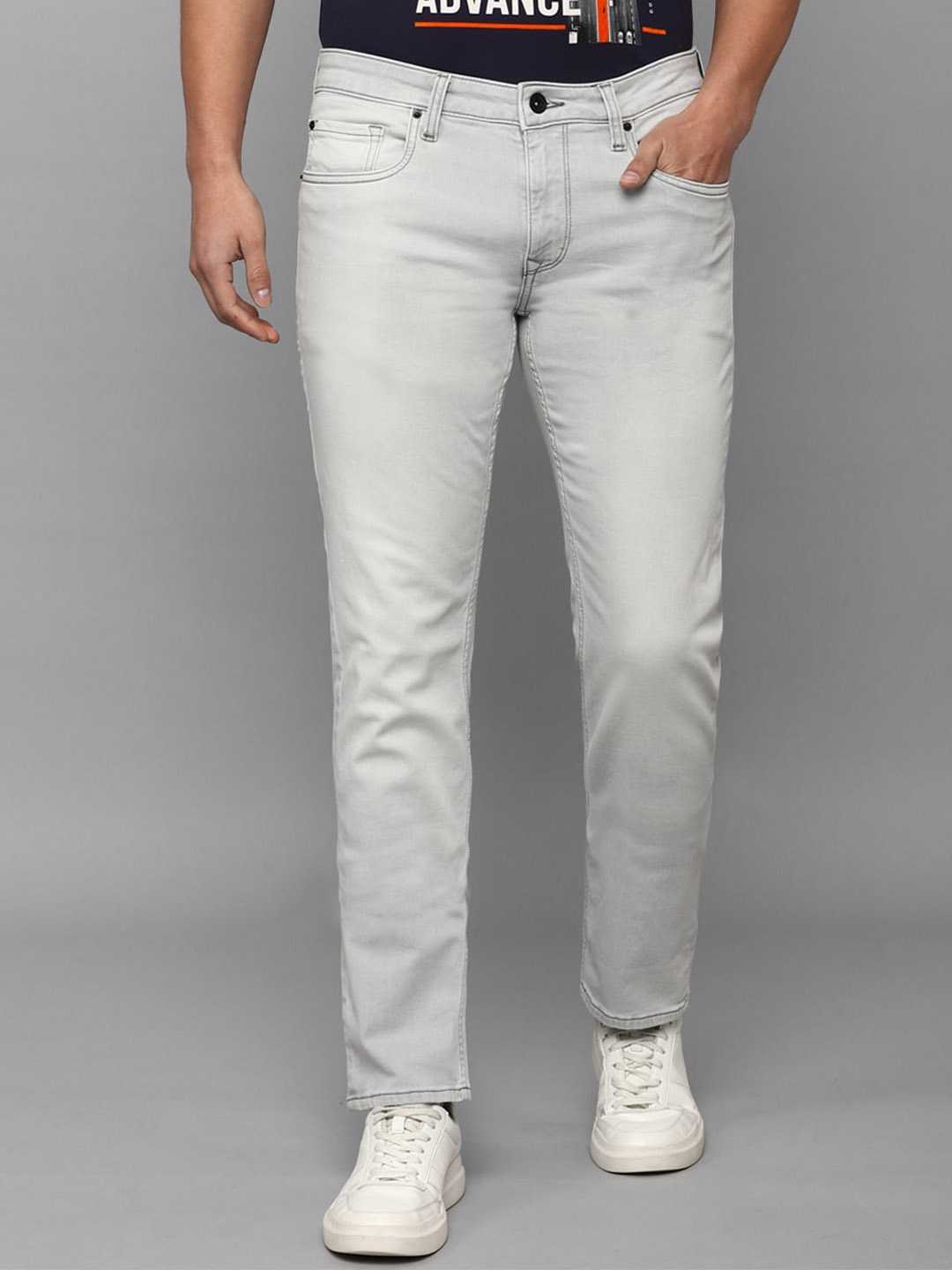 

Louis Philippe Jeans Men Slim Fit Mid-Rise Jeans, Grey