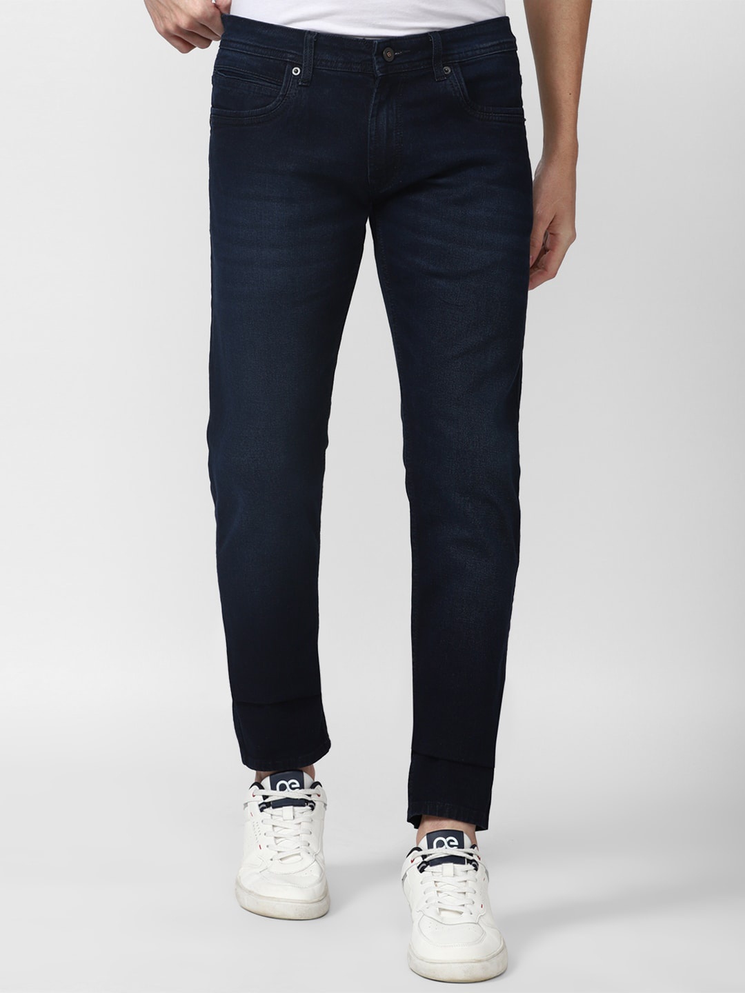 

Peter England Casuals Men Skinny Fit Light Fade Jeans, Navy blue
