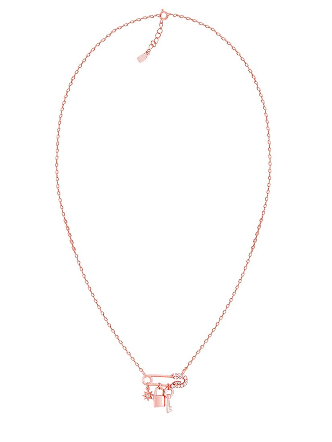 

GIVA Sterling Silver Rose Gold-Plated Antique Necklace
