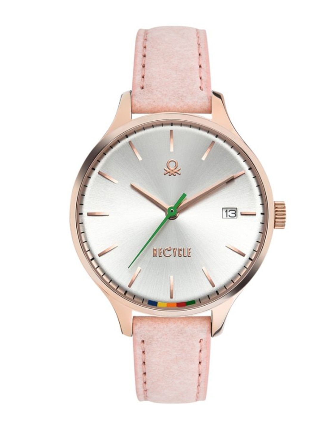 

United Colors of Benetton Women Dial & Leather Straps Analogue Watch UWUCL0100, Silver