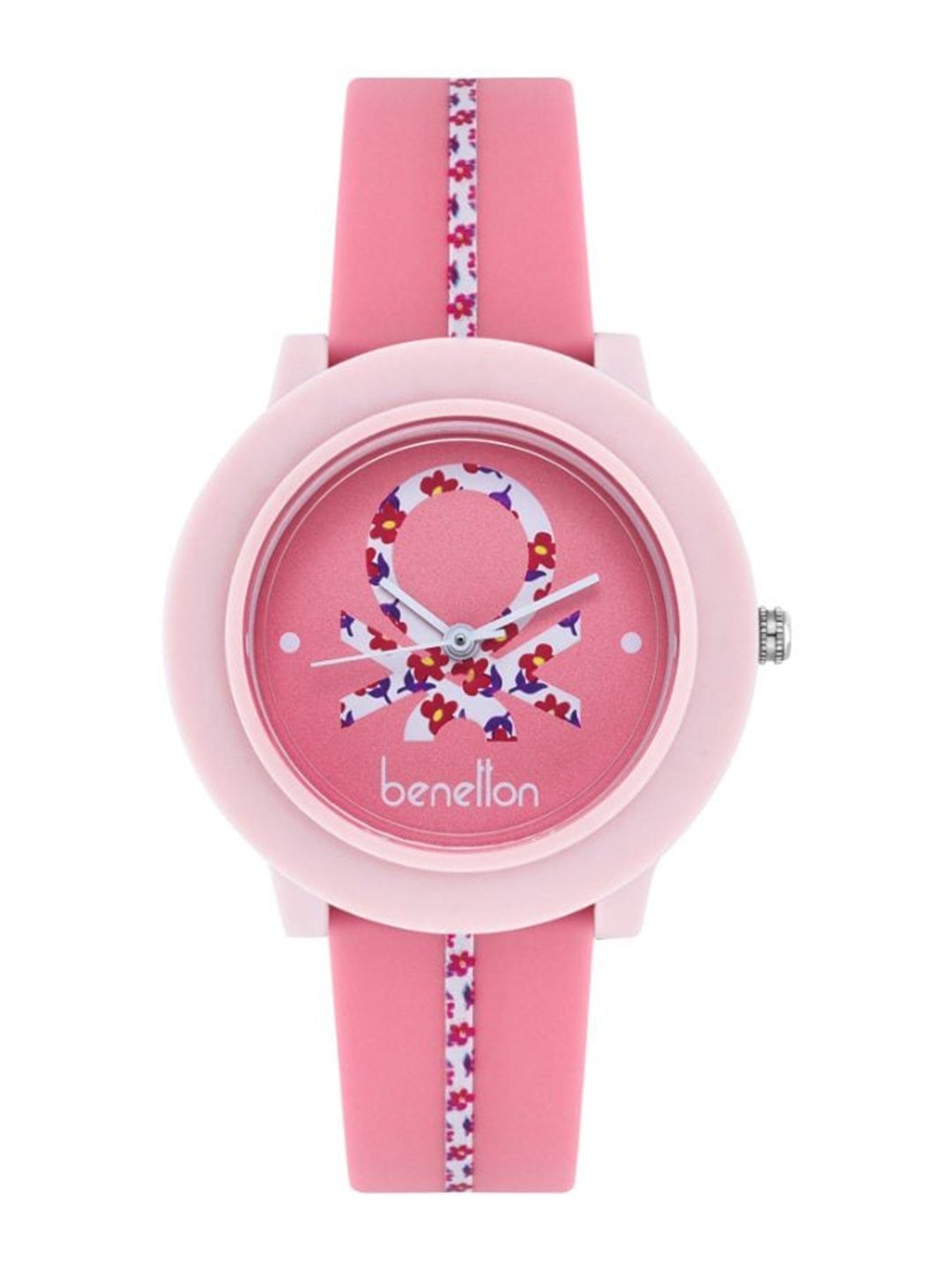 

United Colors of Benetton Women Pink Printed Dial & Pink Straps Analogue Watch