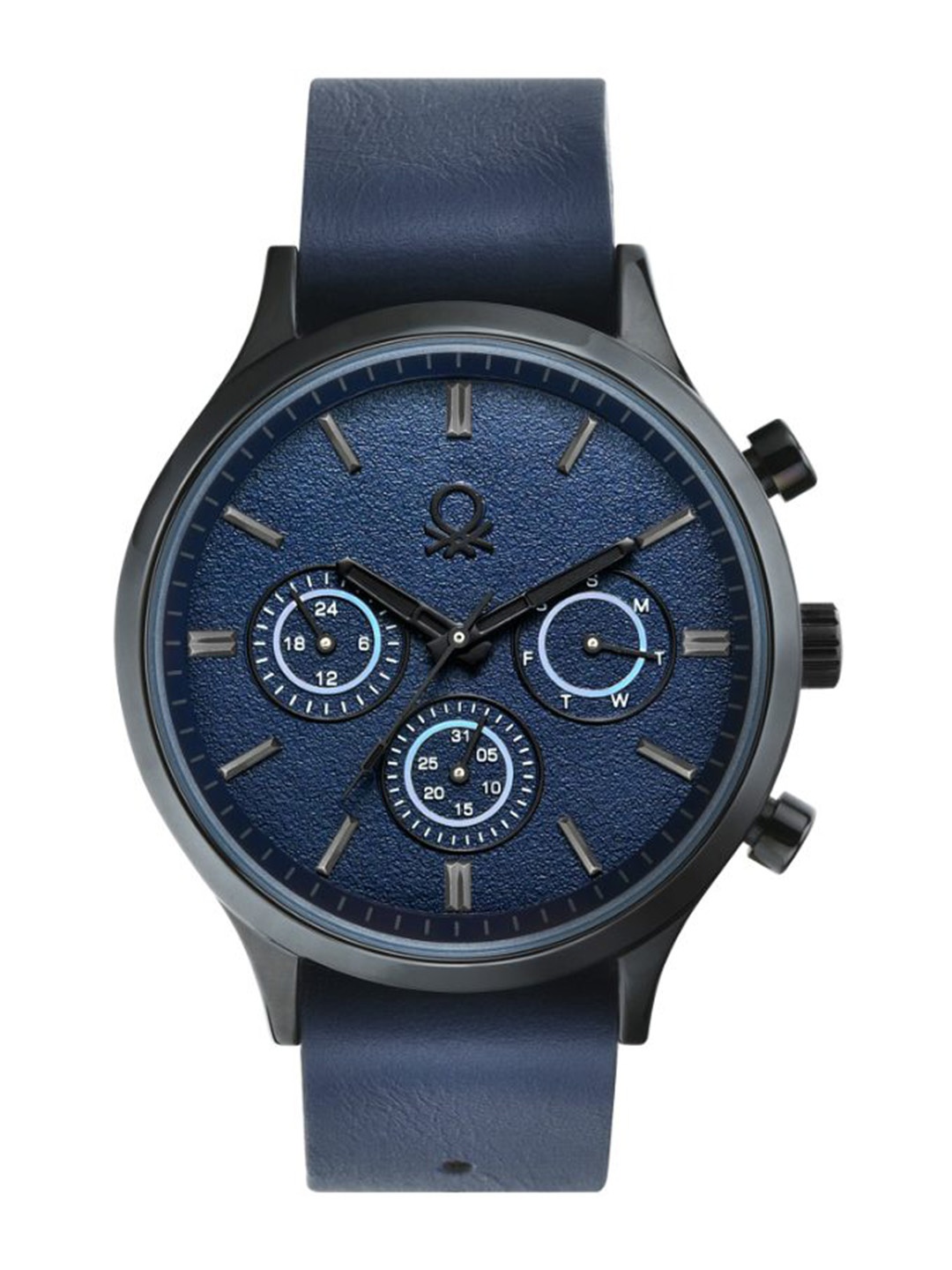 

United Colors of Benetton Men Dial & Leather Straps Analogue Watch UWUCG0001, Blue