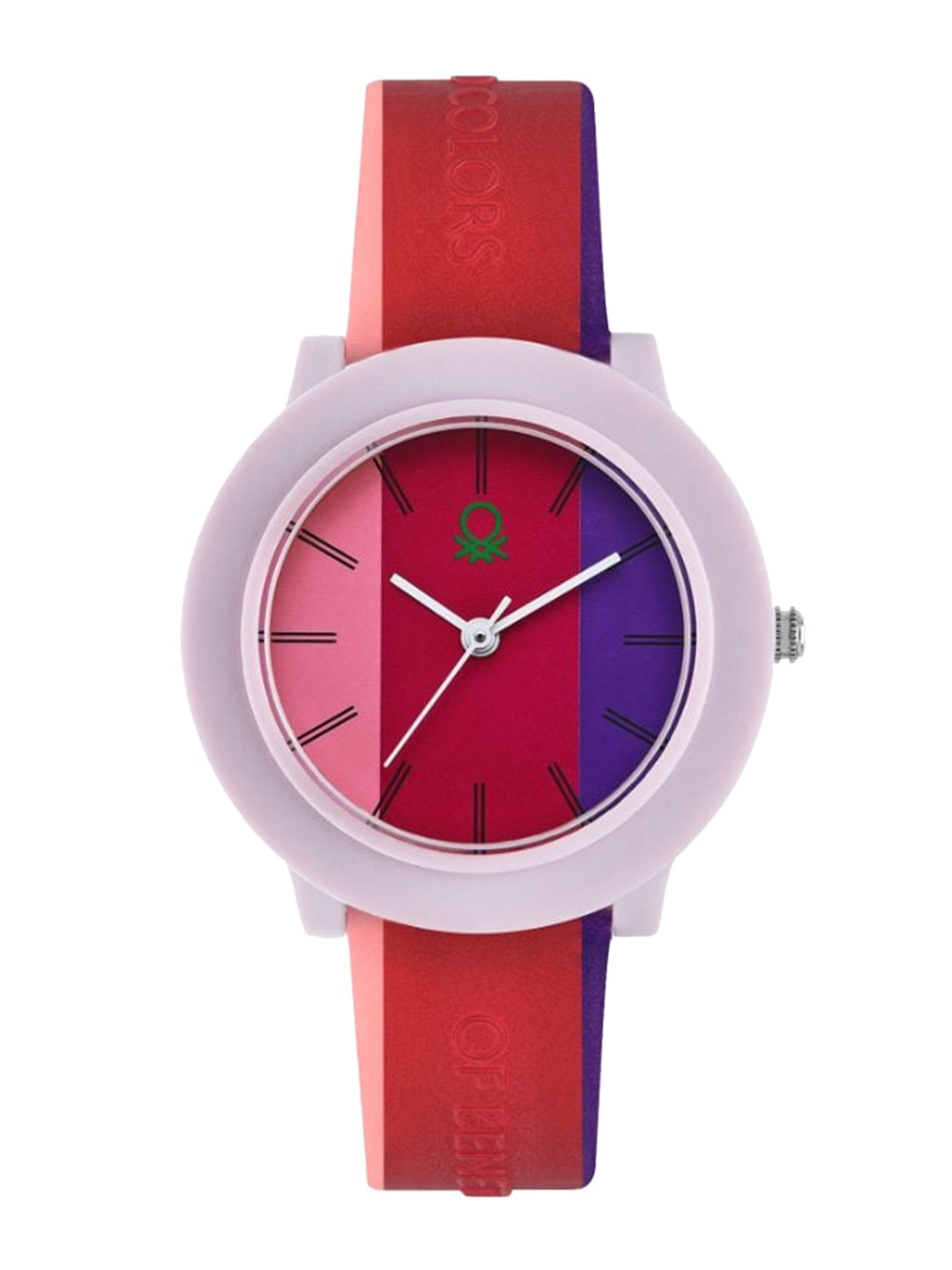 

United Colors of Benetton Women Printed Dial & Silicon Straps Analogue Watch UWUCL0401, Red