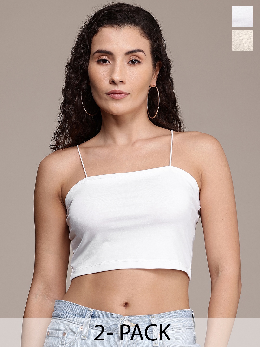 

The Roadster Life Co. Pack Of 2 Crop Top, White