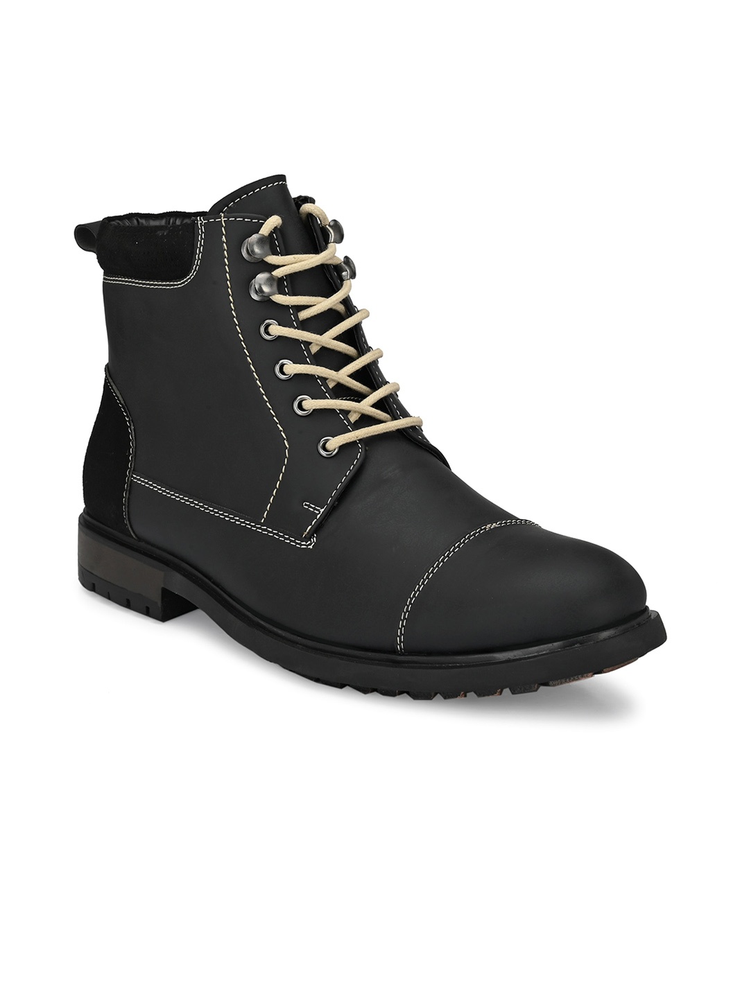 

San Frissco Men Mid-Top Biker Boots, Black