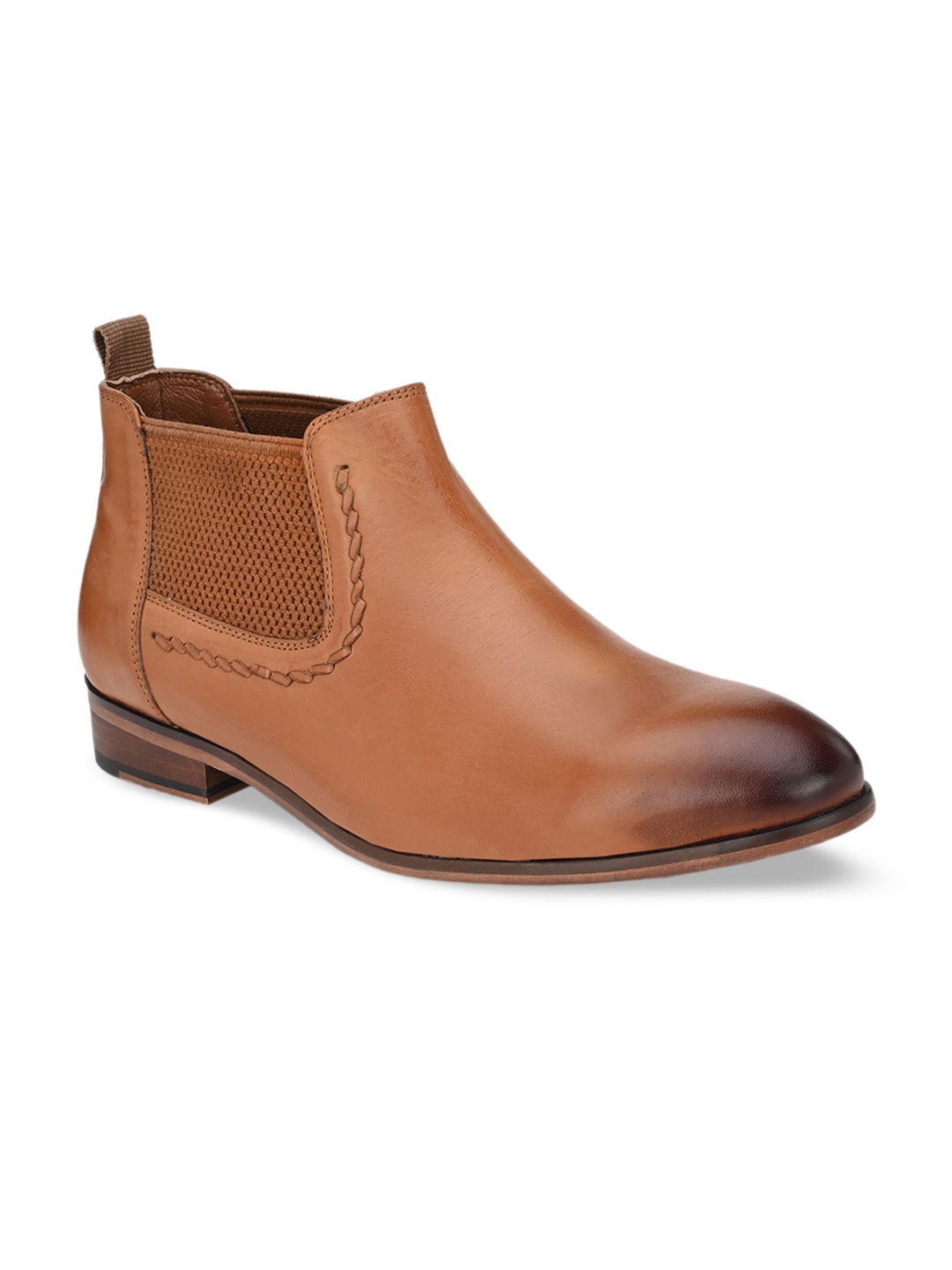 

San Frissco Men Leather Chelsea Boots, Tan