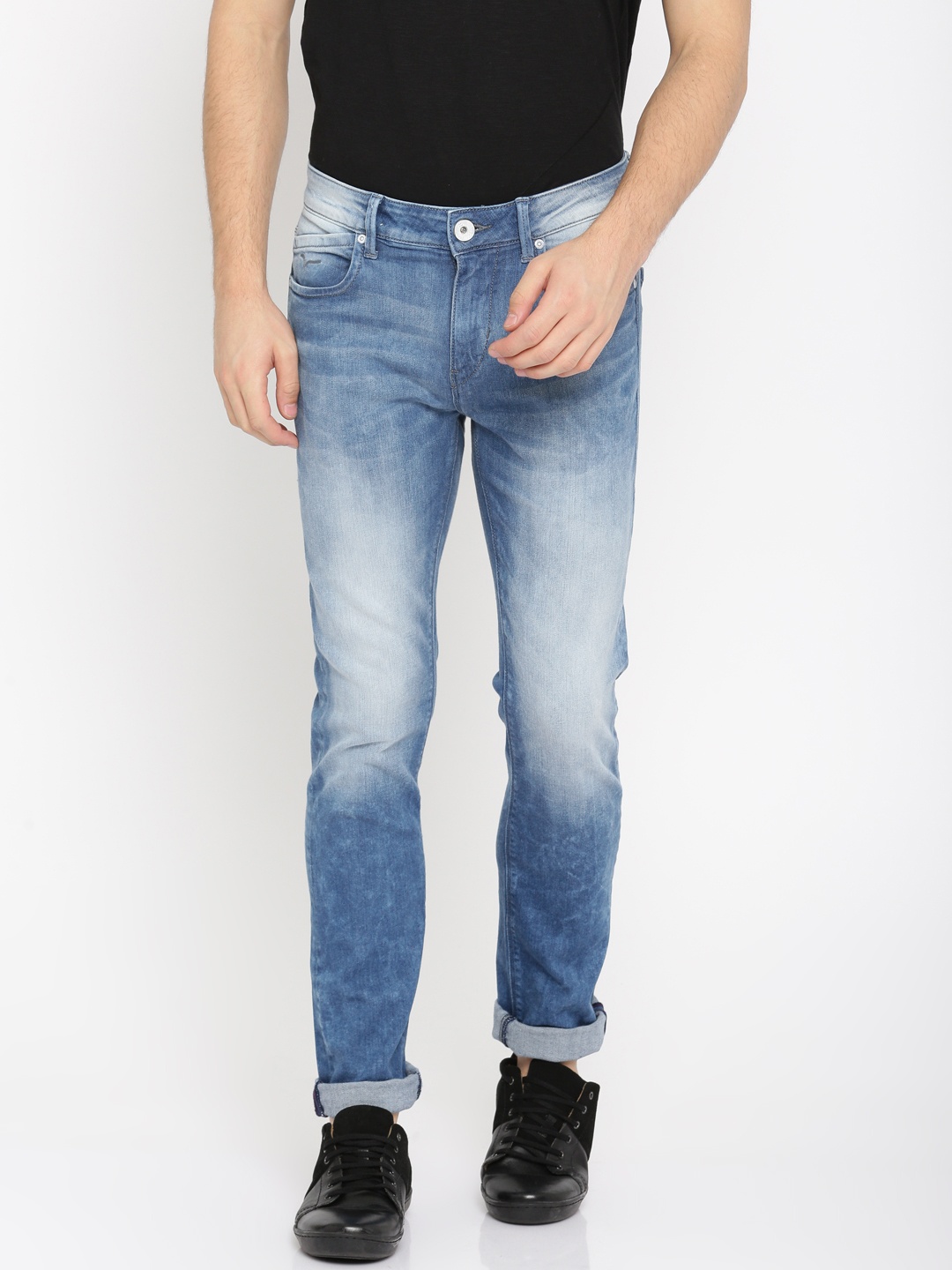 

Flying Machine Men Blue Slim Fit Mid-Rise Clean Look Stretchable Jeans