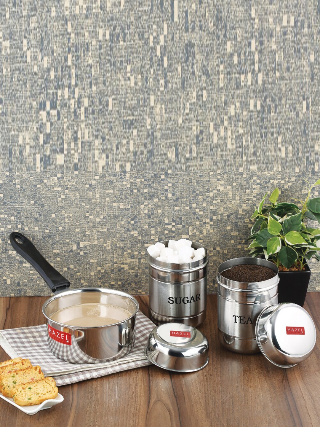 

HAZEL 3 Pieces Stainless Steel Sauce Pan & Containers