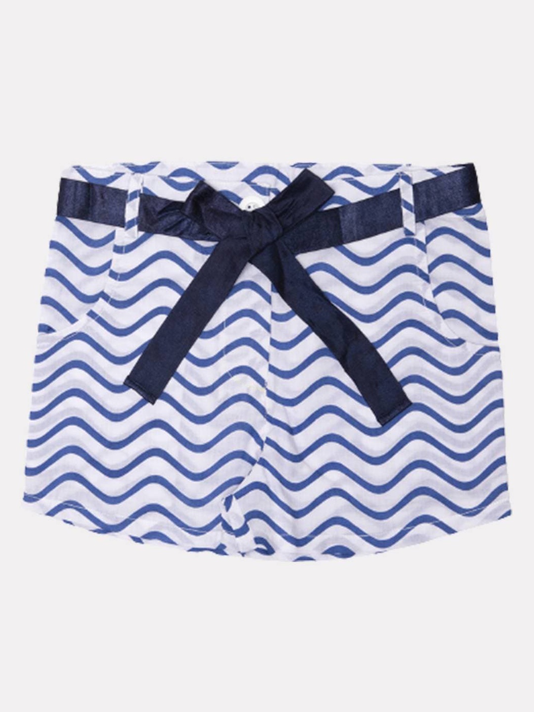 

Nino Bambino Girls Organic Cotton Printed Shorts, White