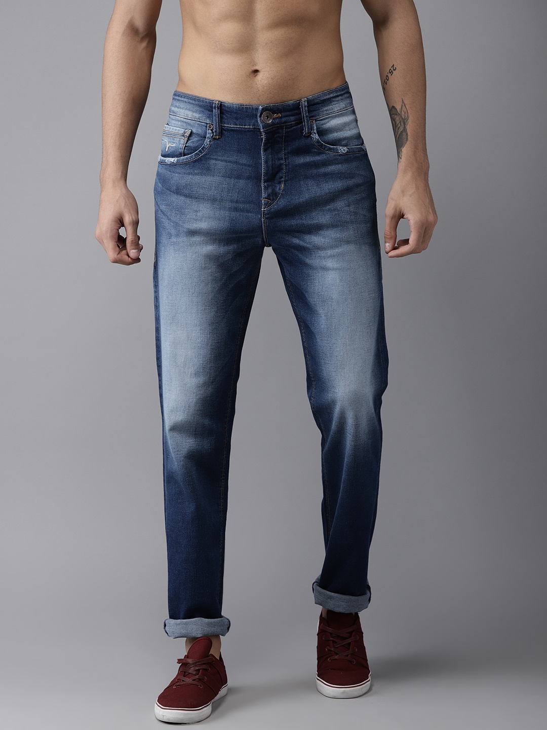 

Flying Machine Men Blue Skinny Fit Mid-Rise Clean Look Jeans