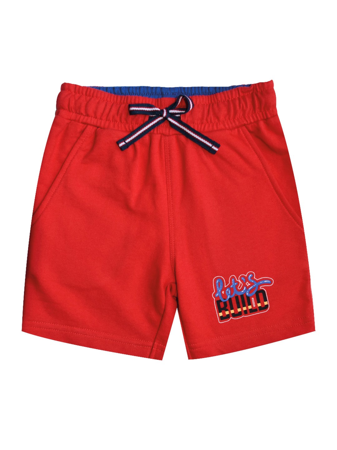 

milou Boys Pure Cotton Regular Fit Mid-Rise Shorts, Red