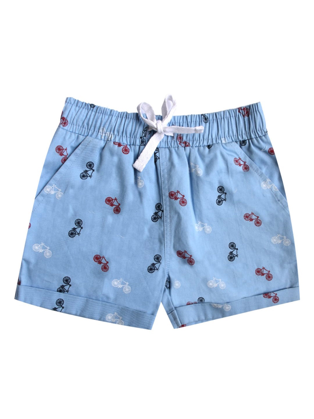 

milou Boys Printed Pure Cotton Shorts, Blue