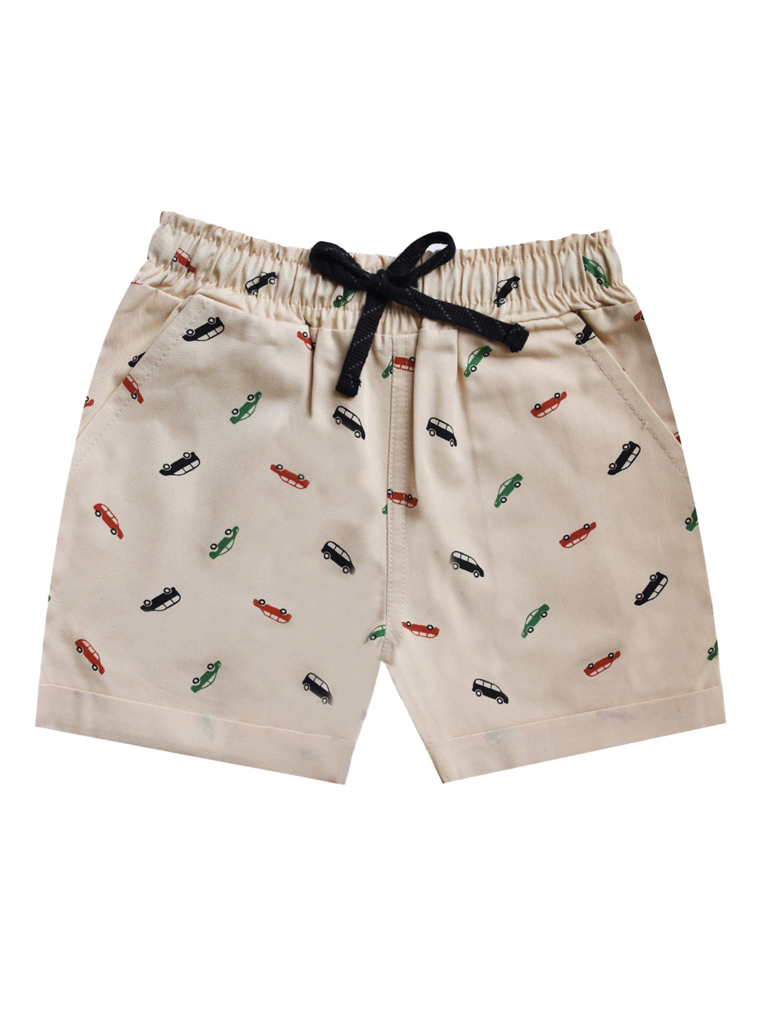 

milou Boys Mid-Rise Printed Pure Cotton Shorts, Beige