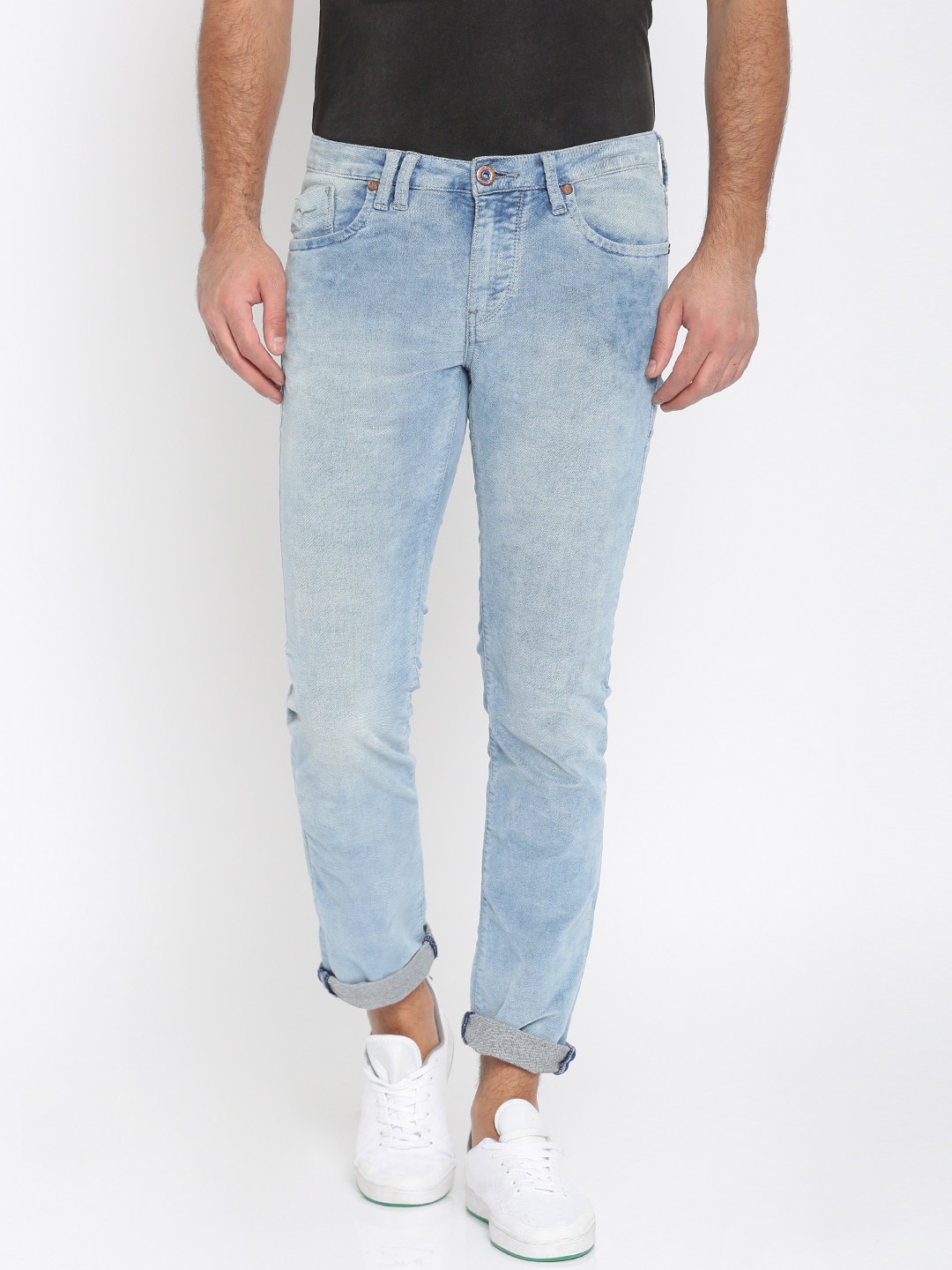 

Flying Machine Men Blue Michael Slim Fit Mid-Rise Clean Look Stretchable Jeans