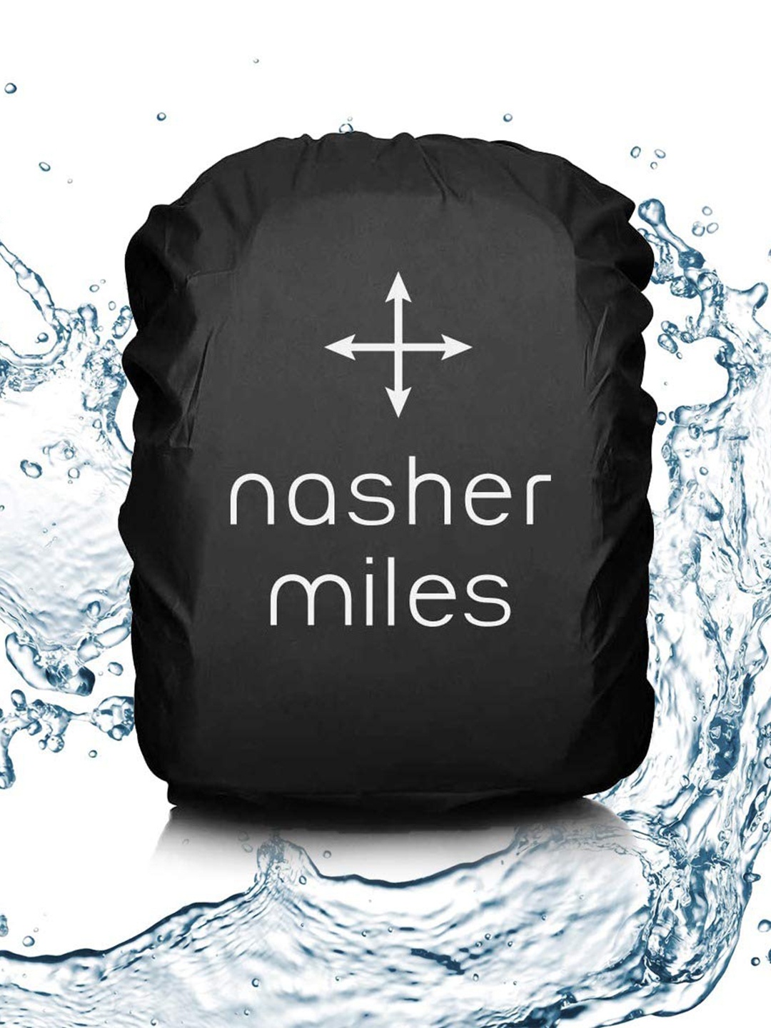 

Nasher Miles Typography Waterproof Backpack Protector, Black