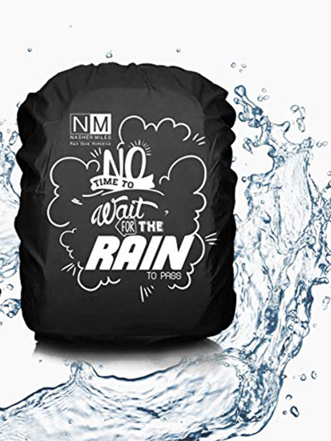 

Nasher Miles Graphic Water Resistant Backpack Cover, Black