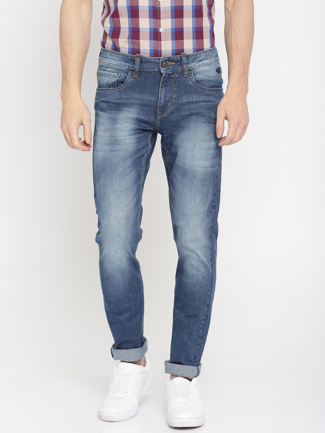 

Flying Machine Men Blue Slim Fit Mid-Rise Clean Look Stretchable Jeans