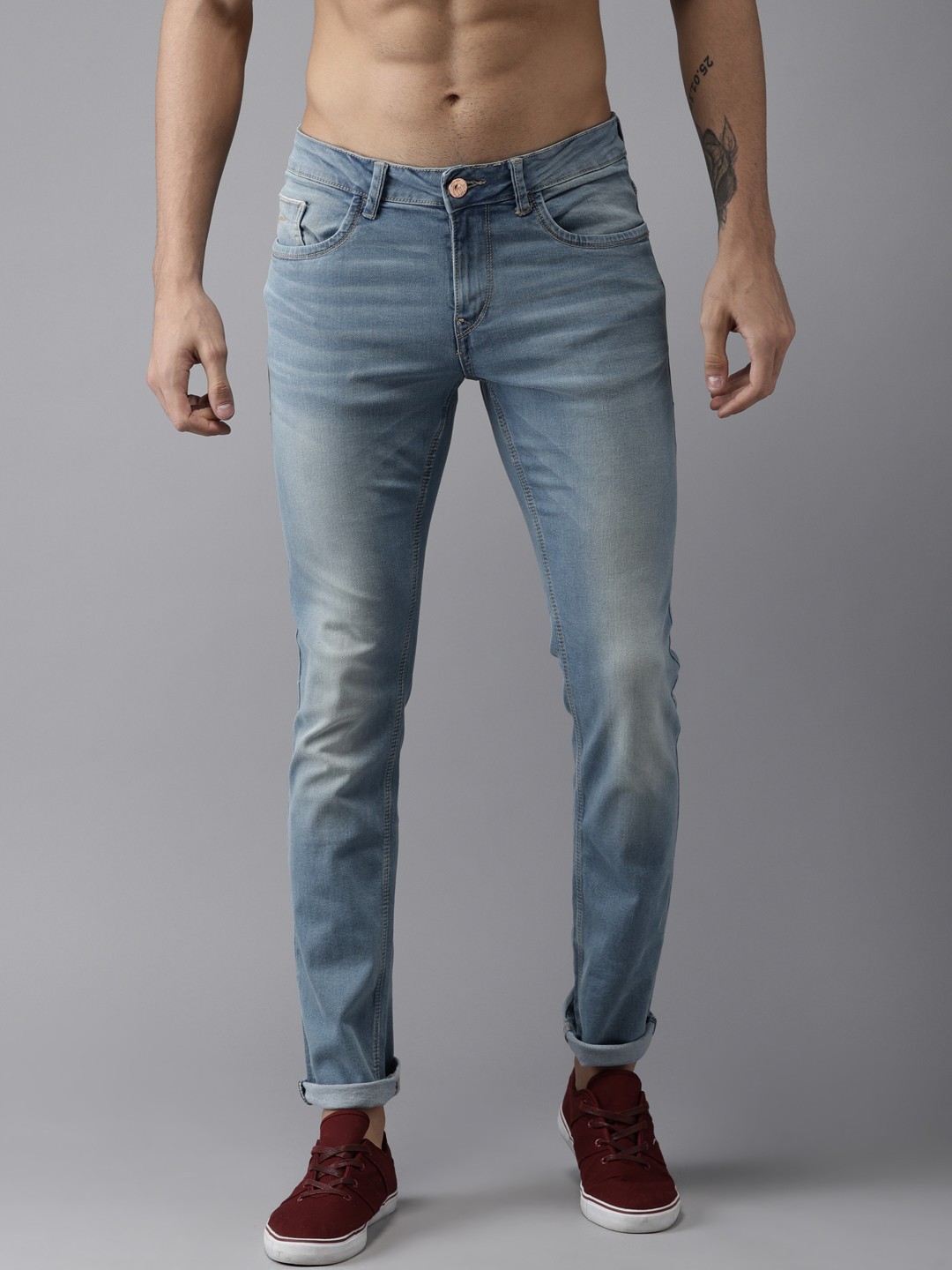 

Flying Machine Men Blue Regular Fit Mid-Rise Clean Look Jeans