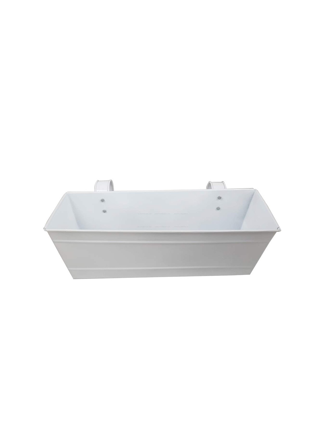 

TRUSTBASKET White Rectangular Railing Planter