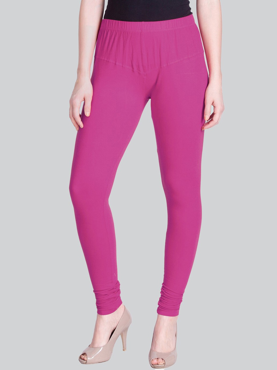 

LYRA Churidar-Length Cotton Lycra Leggings, Pink