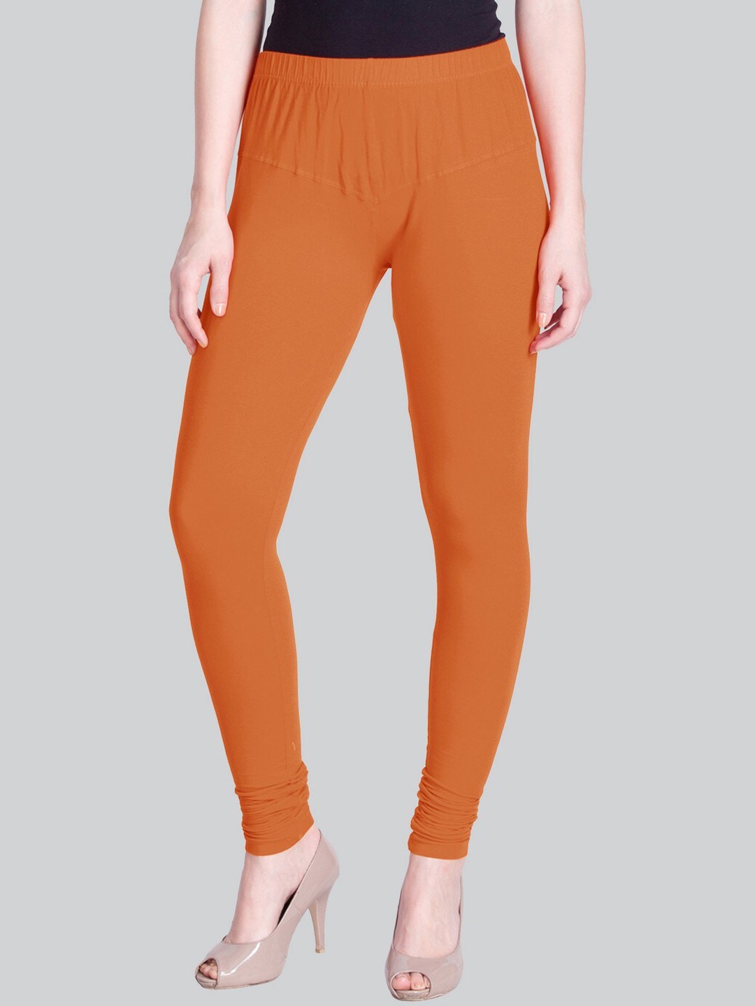 

LYRA Cotton Churidar-Length Leggings, Rust