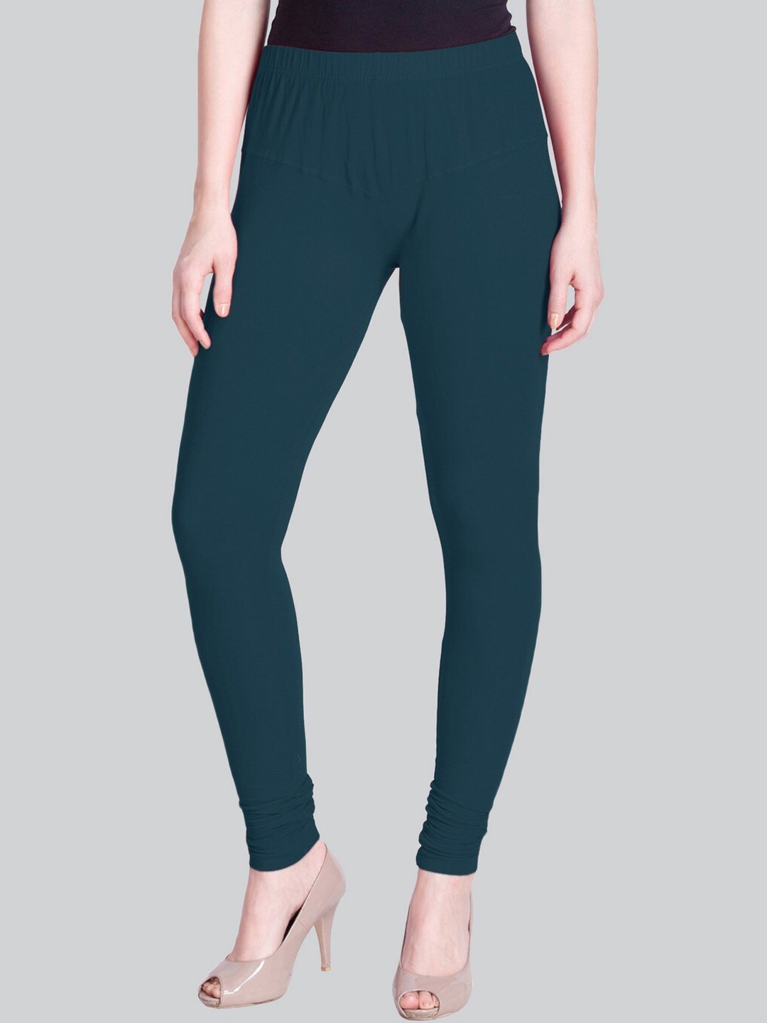 

LYRA Cotton Churidar-Length Leggings, Teal