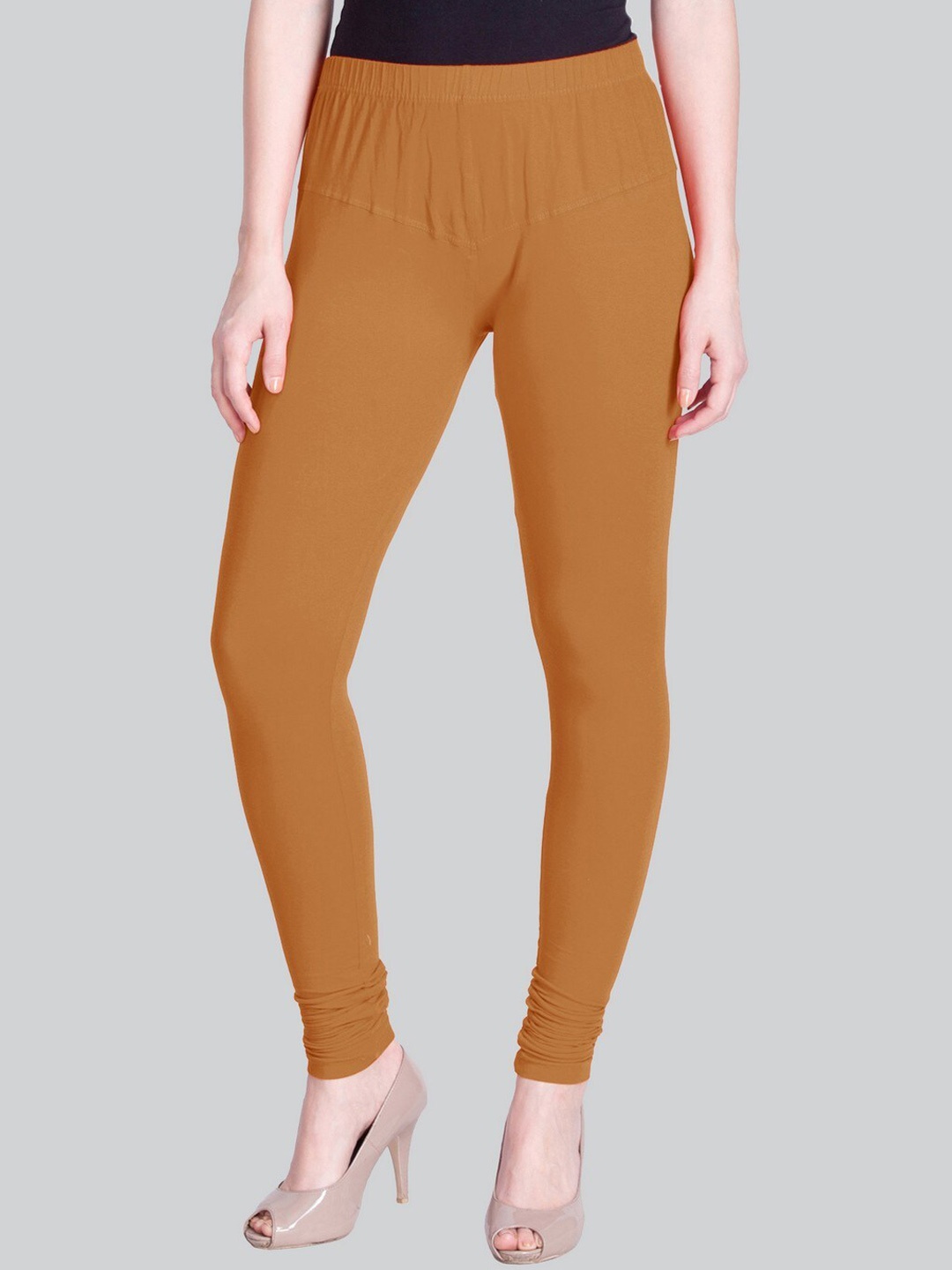 

LYRA Slim Fit Churidar-Length Leggings, Mustard