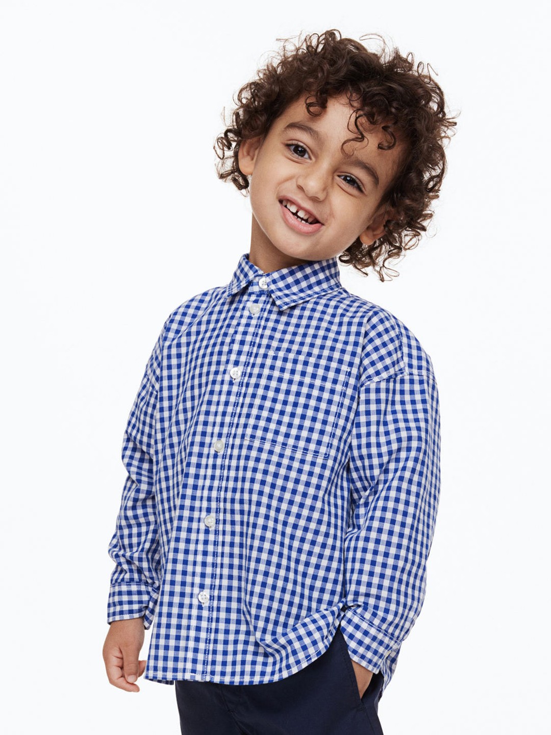 

H&M Boys Long-Sleeved Shirt, Blue