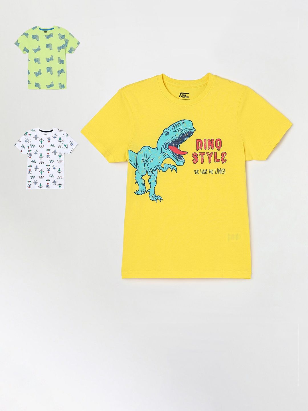 

Fame Forever by Lifestyle Boys Pack of 3 T-shirts, Yellow