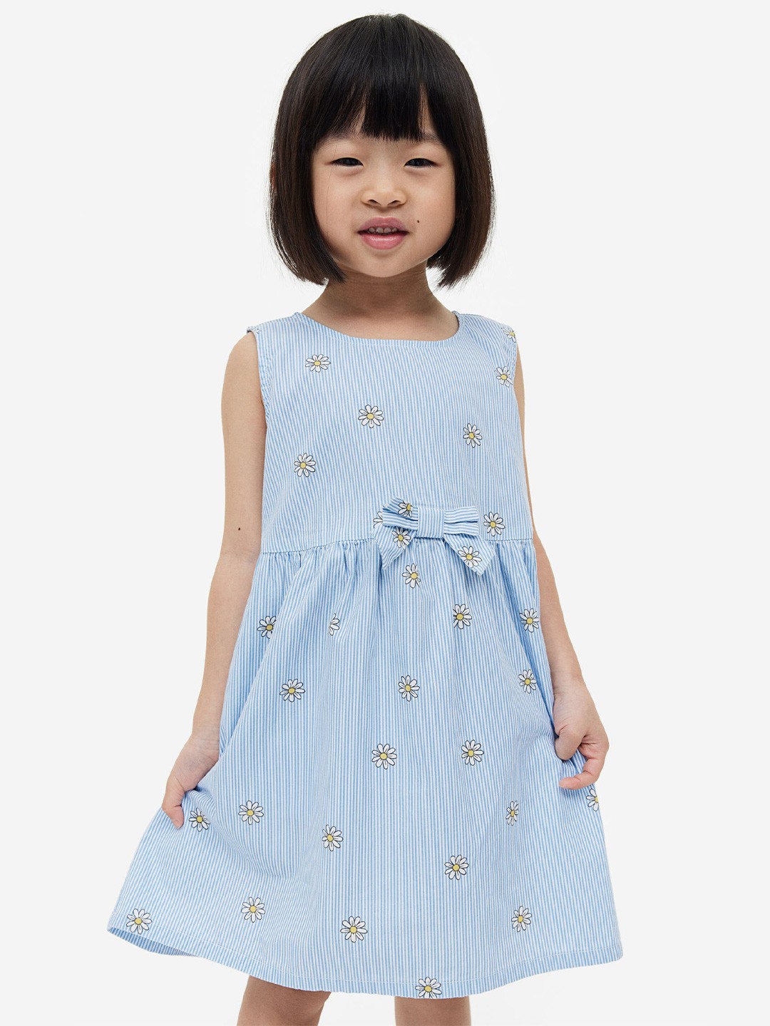 

H&M Girls Pure Cotton Dress, Blue