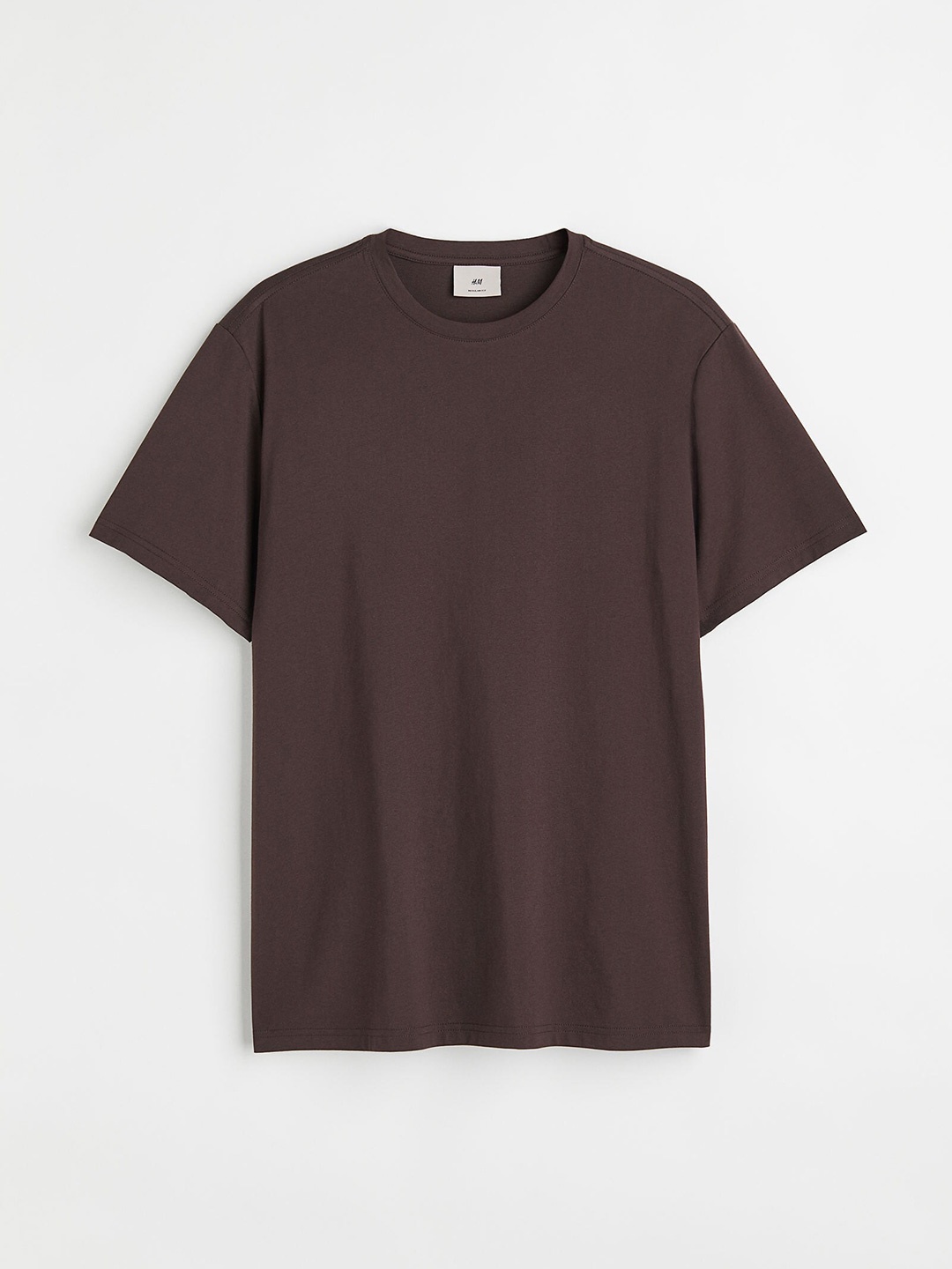 

H&M Men Regular Fit Pima Cotton T-shirt, Brown
