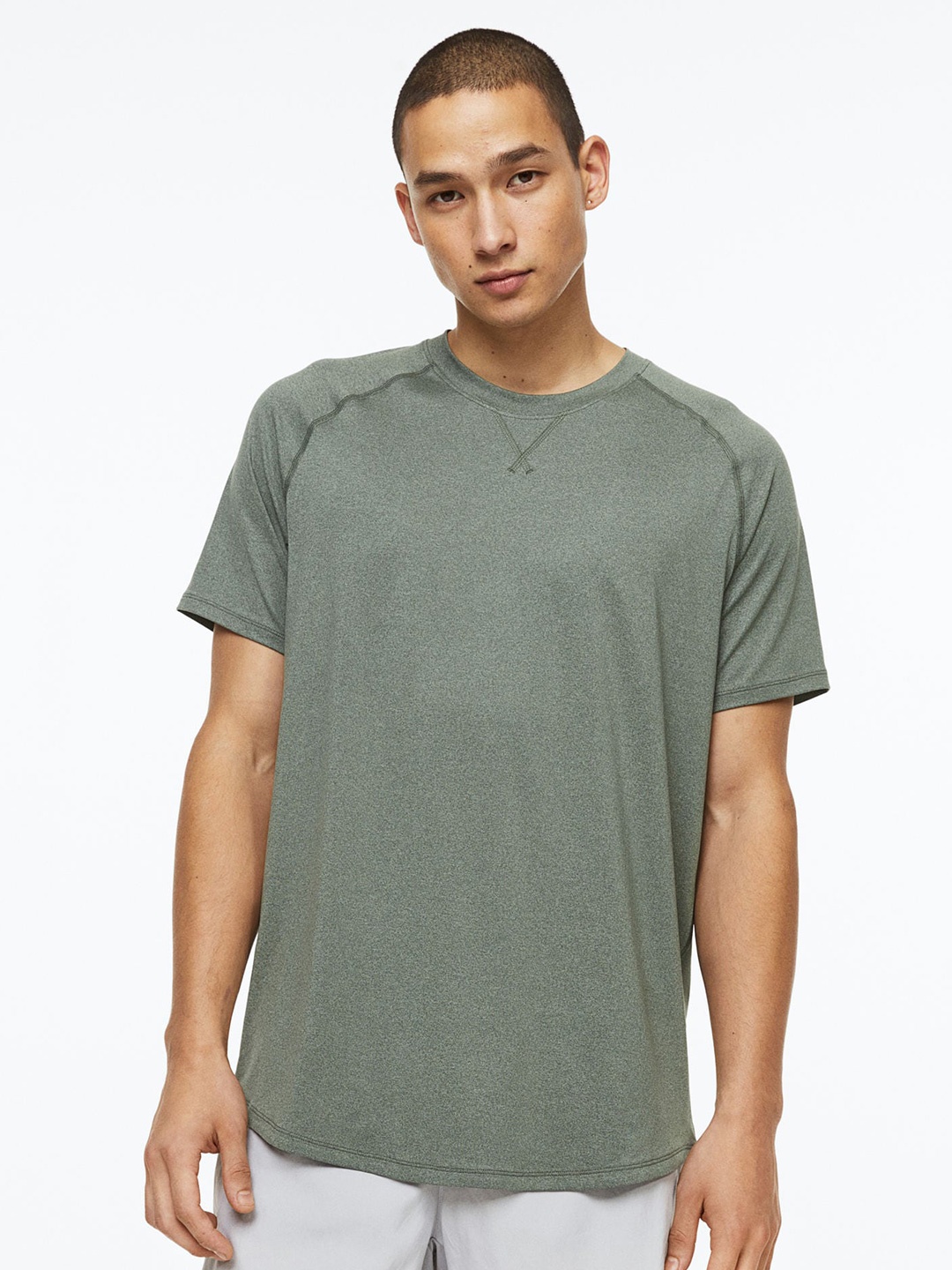 

H&M Solid DryMove Sports Top, Green