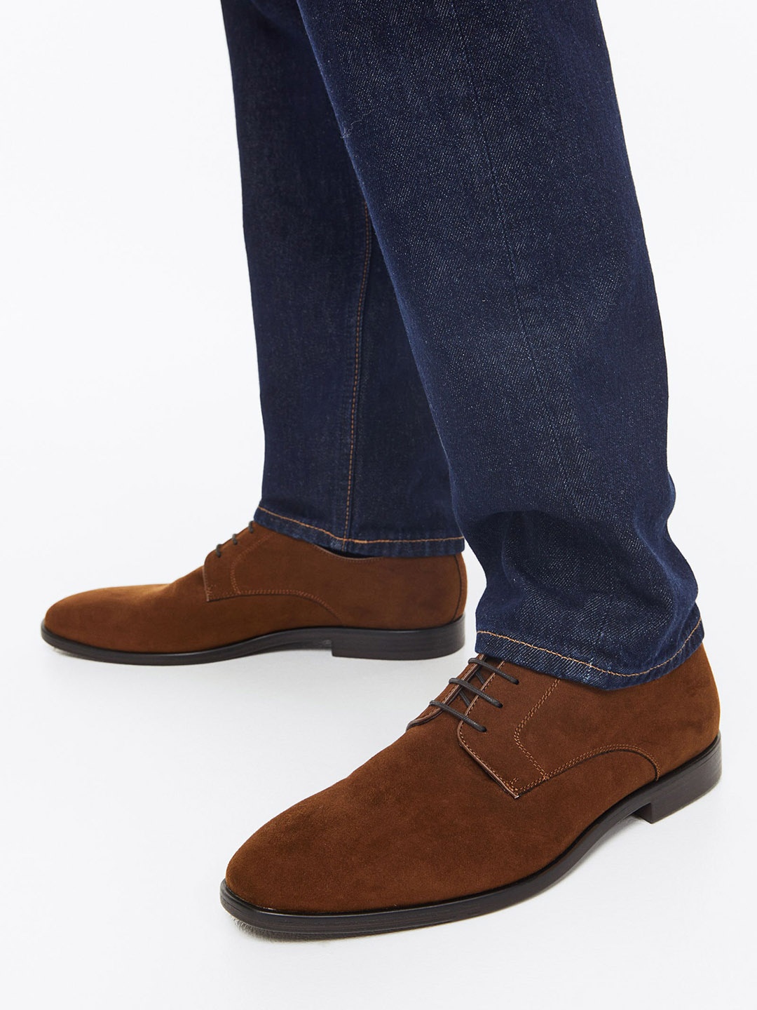 

H&M Men Derby Shoes, Brown