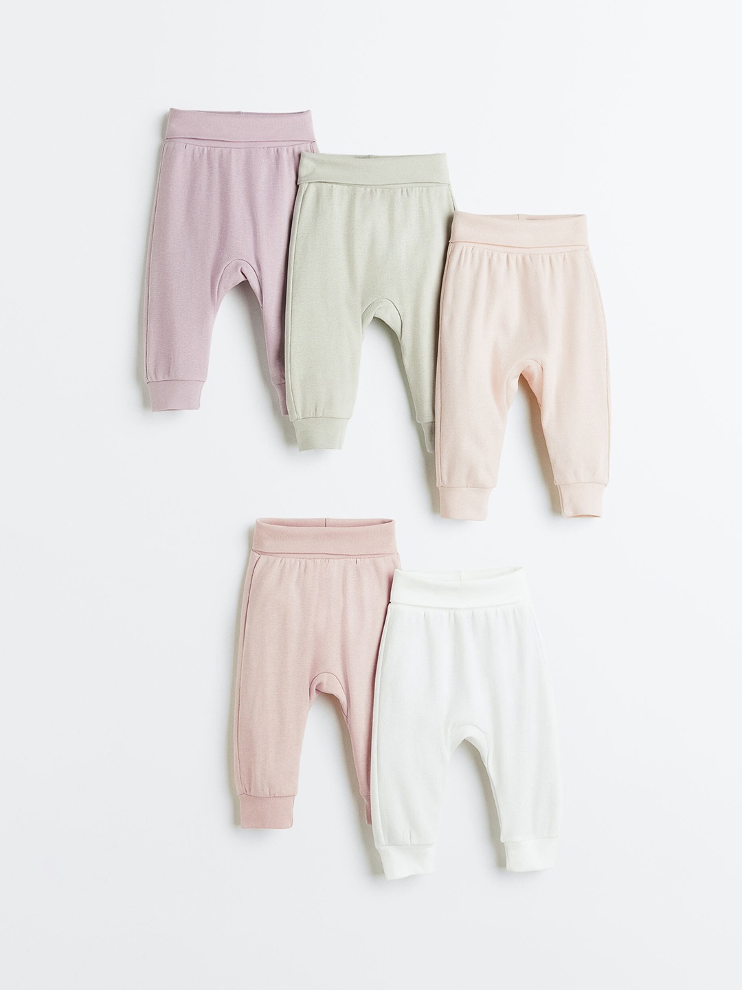 

H&M Infant Girls 5-Pack Cotton Trousers, Green