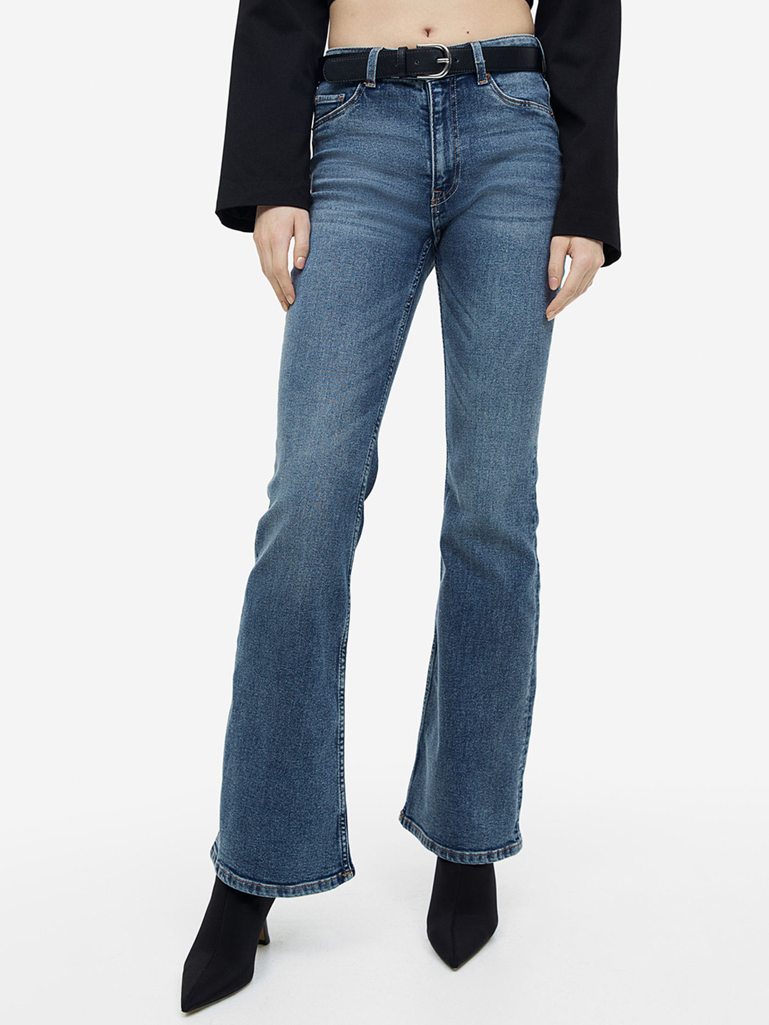 

H&M Women Flared High Jeans, Blue