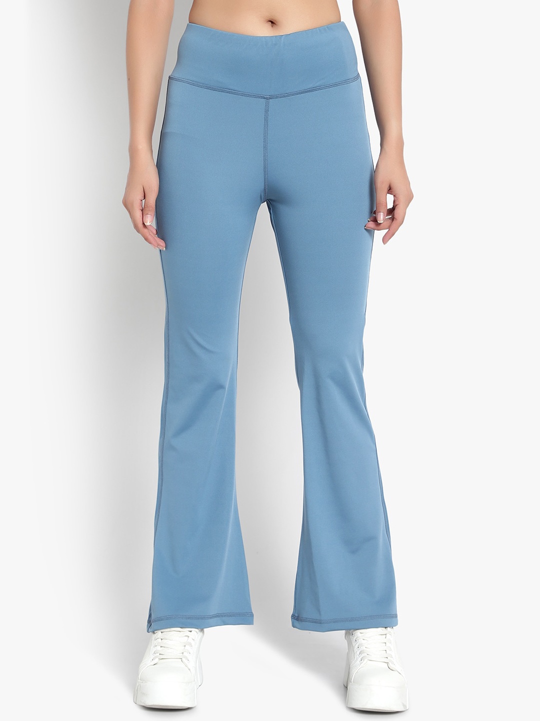 

Wearjukebox Women Dry Fit Sports Bootcut Track Pants, Blue